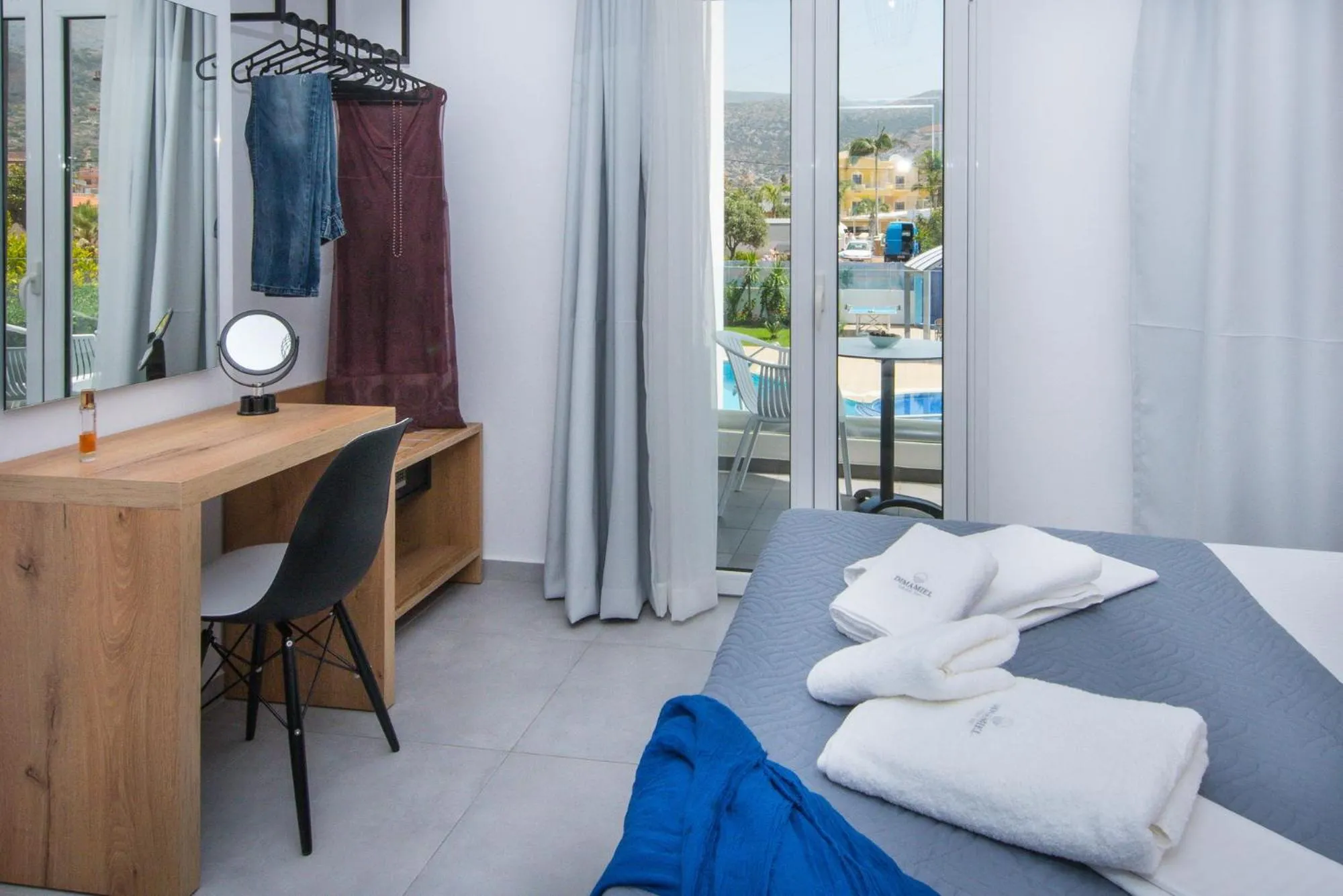 TV and multimedia, Bed in Dimamiel Malia Inn