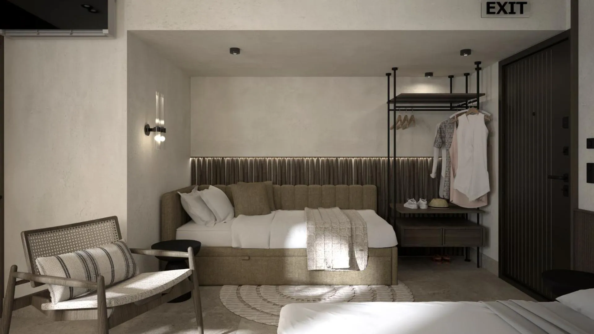 Bed in Dimamiel Malia Inn