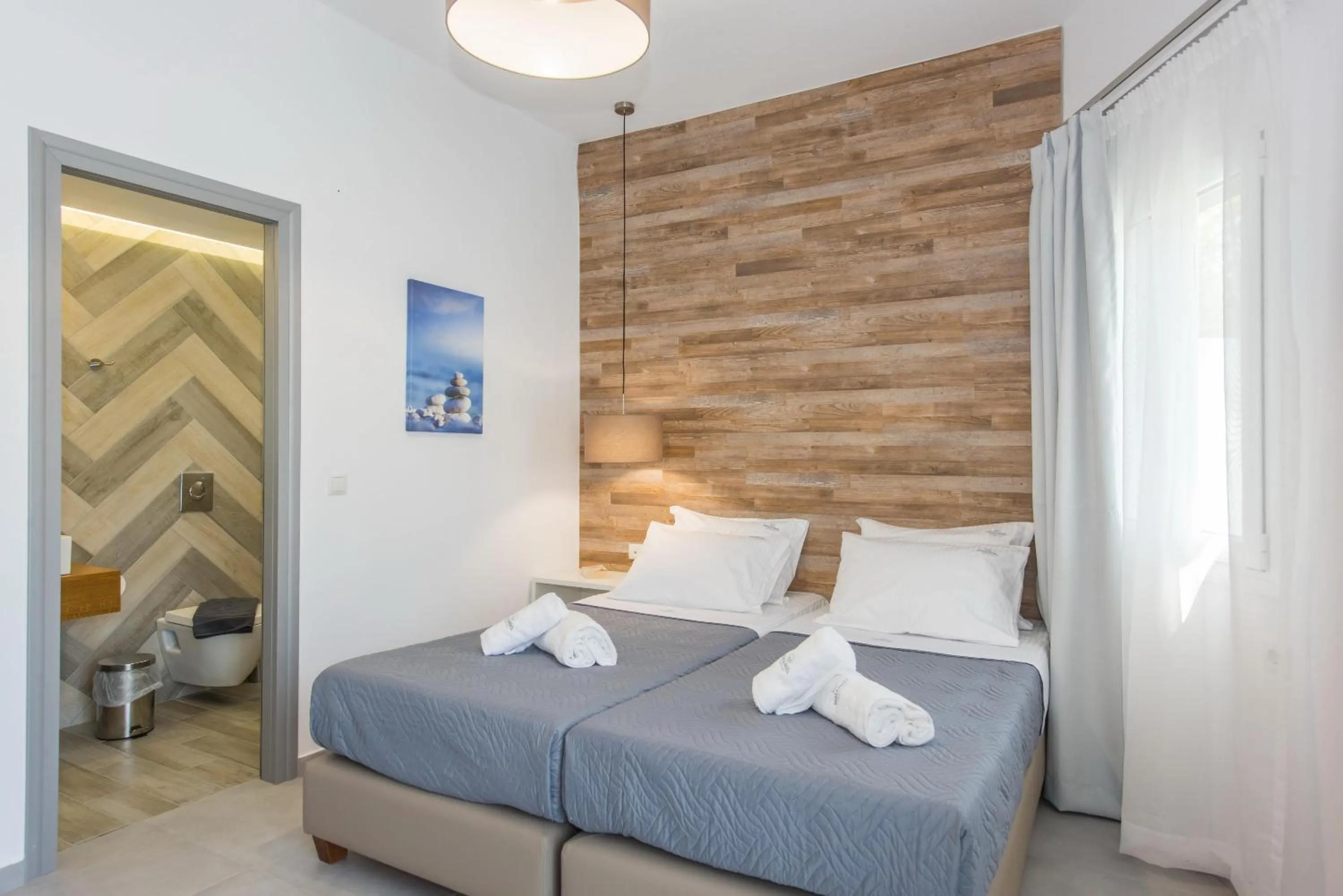 Bed in Dimamiel Malia Inn