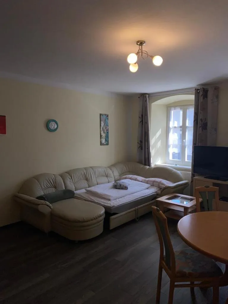 Bed in Garni Hotel Post