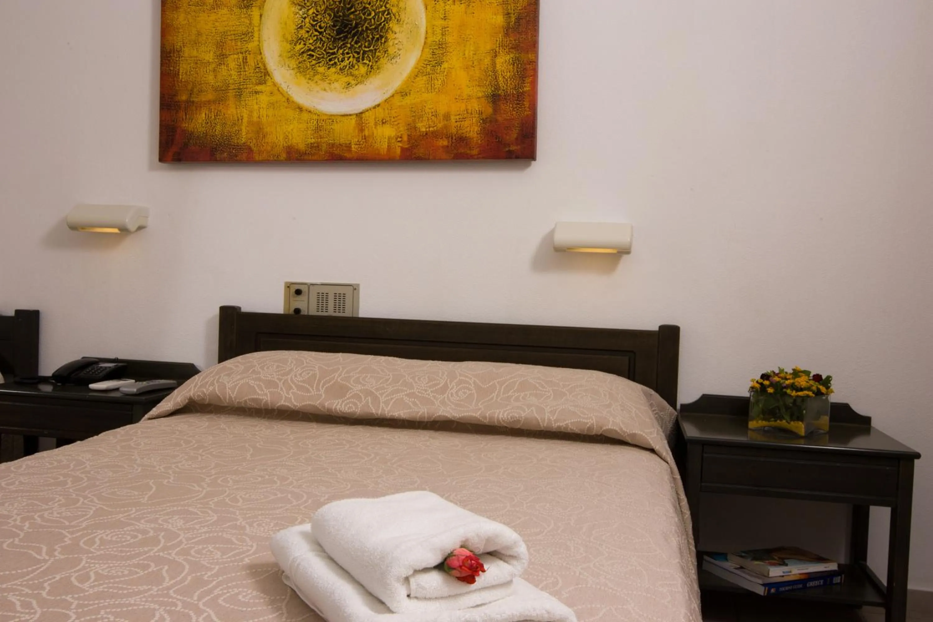 Bed in Akti Corali Hotel