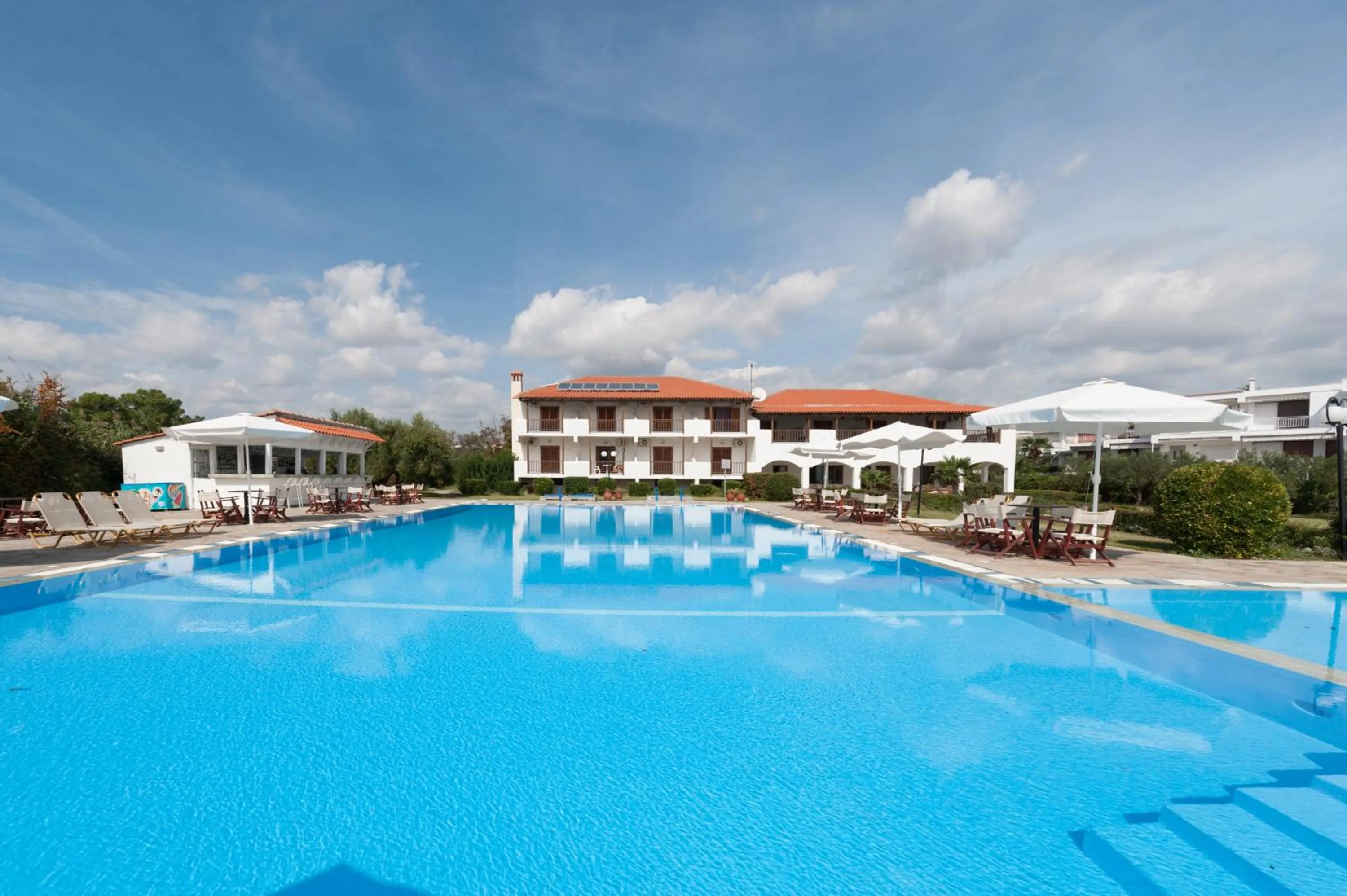 Pool view in Alkinoos Beach Hotel