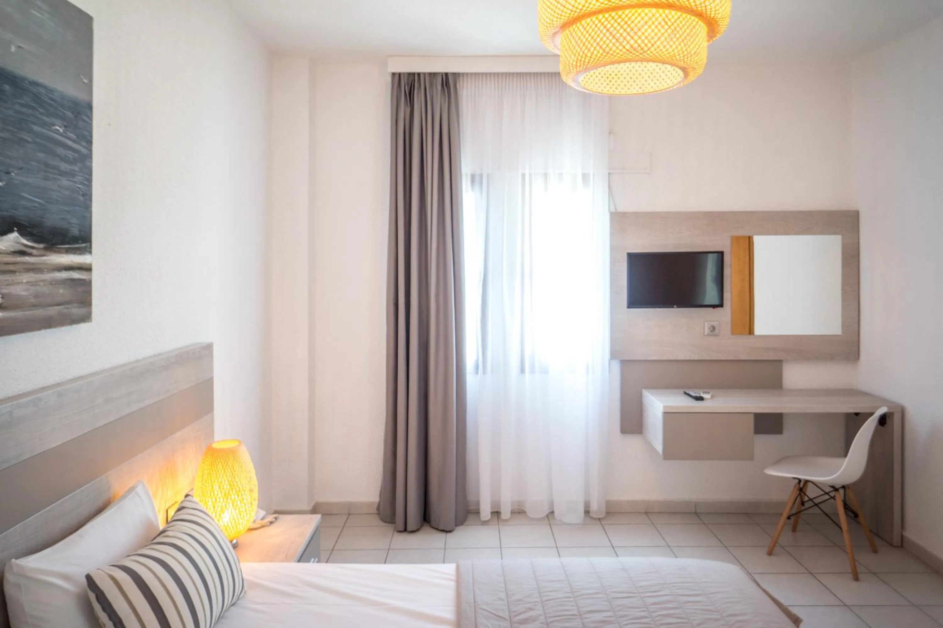 Decorative detail, Bed in Alkinoos Beach Hotel