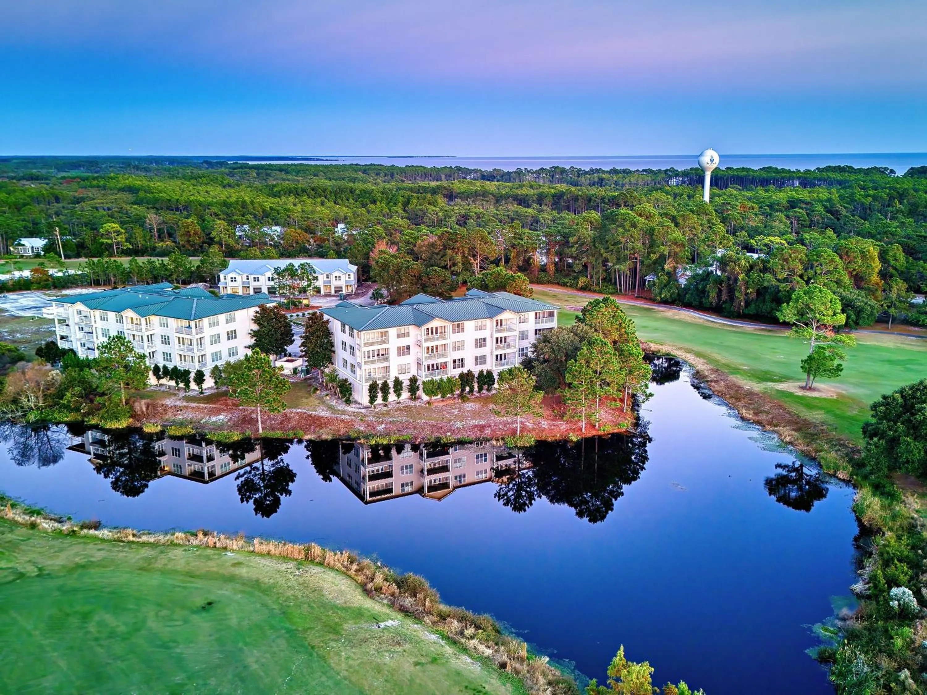 Bird's eye view in St James Bay Golf & Pickleball Resort