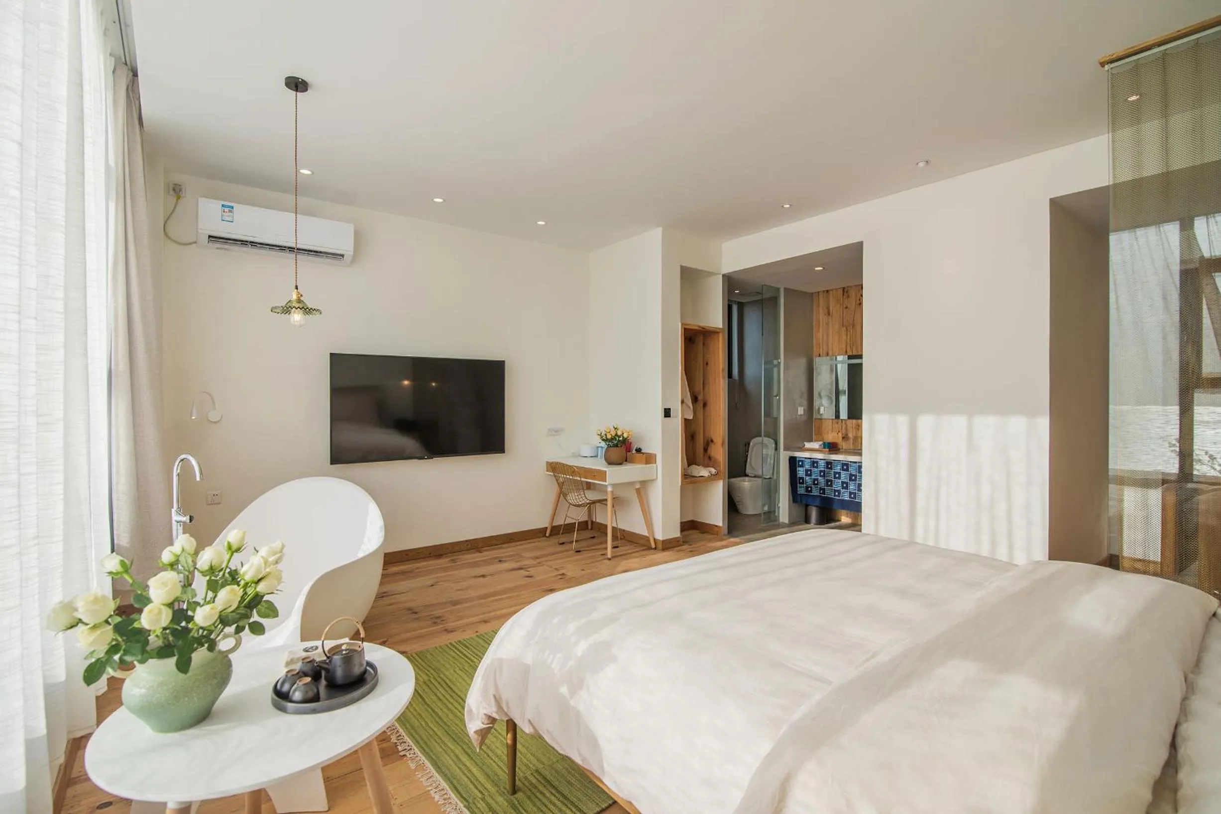 Bed in Yuanshanqing·Stone Hill Seaview Guesthouse