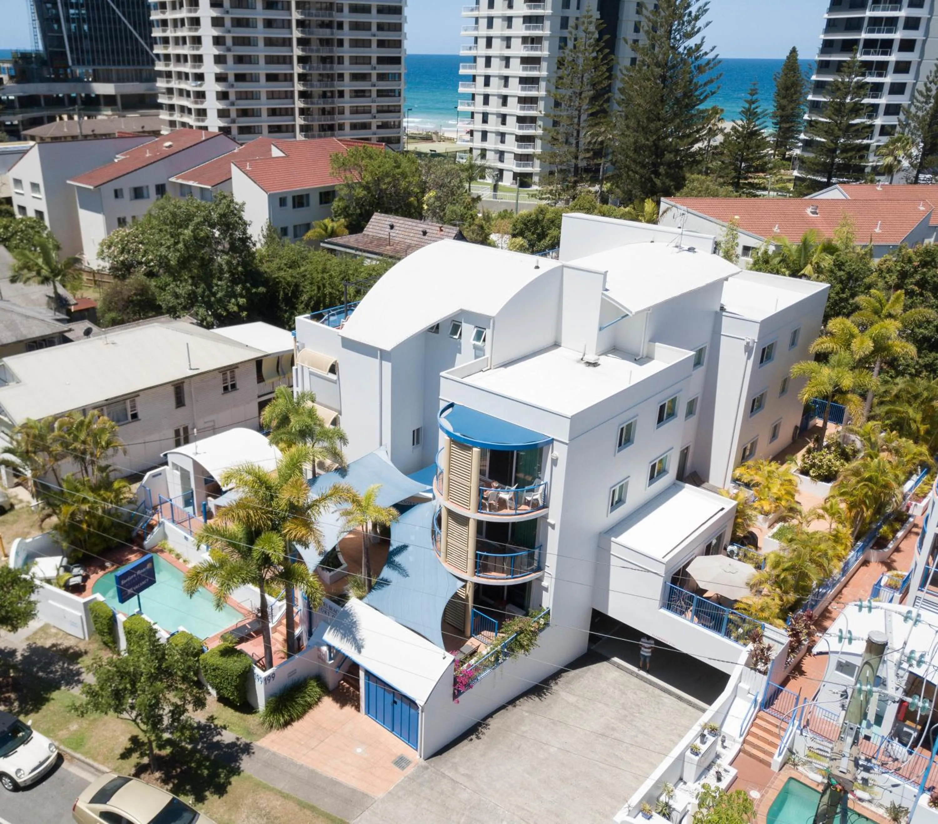 Bird's eye view in Surfers Beach Resort One