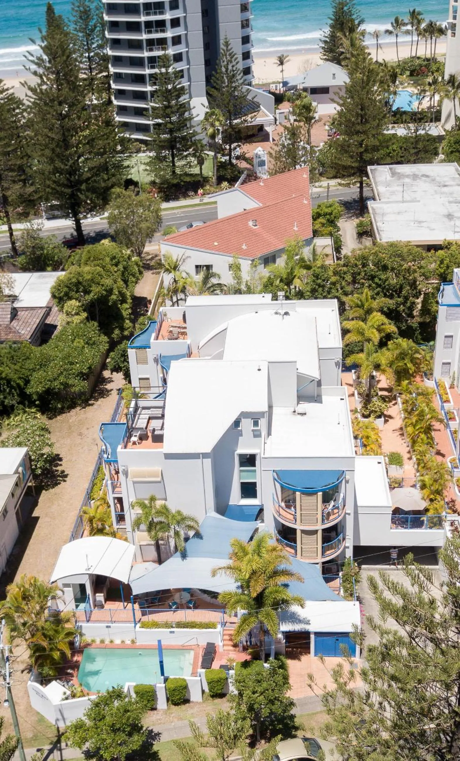 Bird's eye view in Surfers Beach Resort One