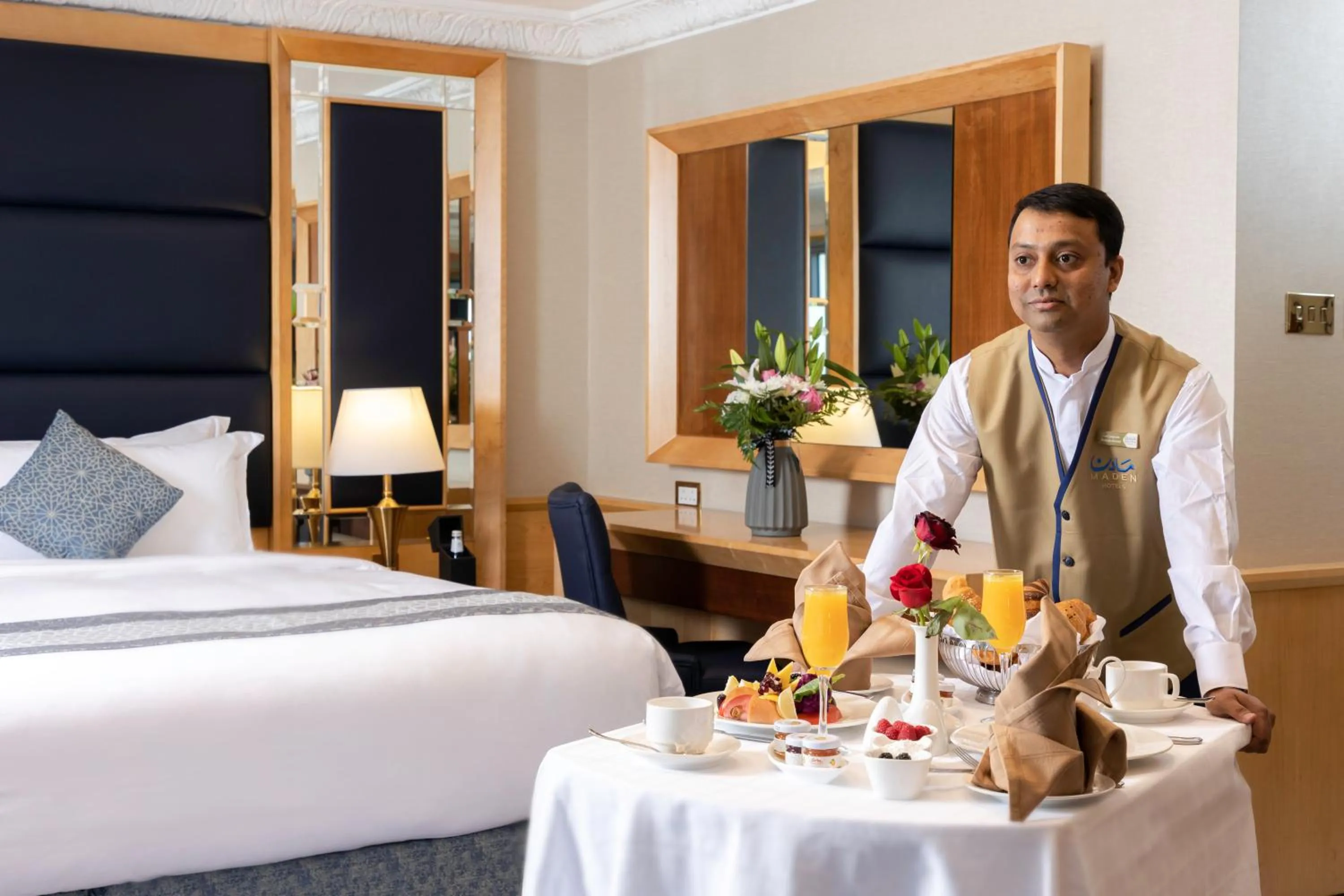 Staff, Bed in MADEN Hotel