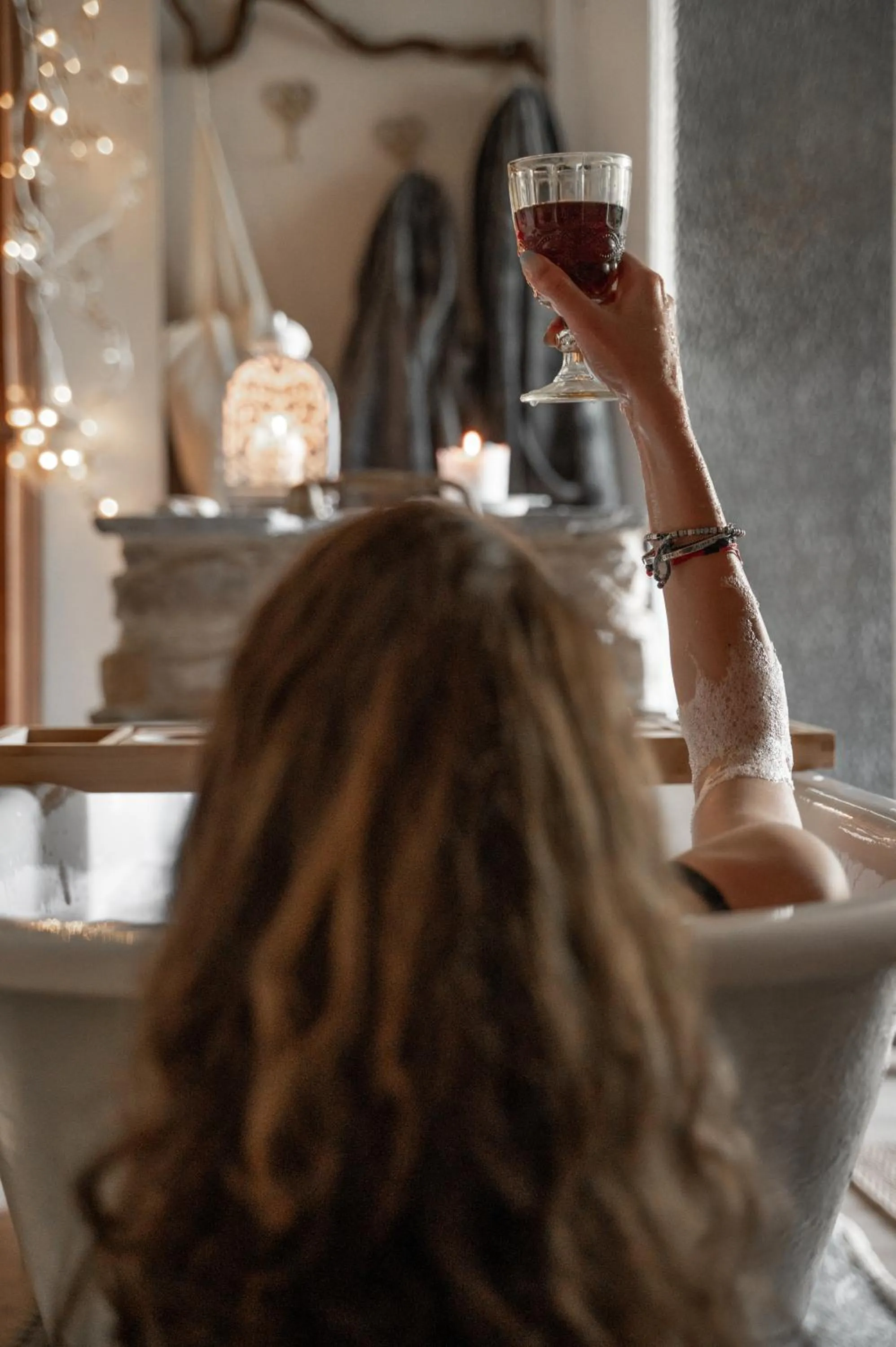 Bath in Baita Naturas con piscina idromassaggio calda, privata e gratuita