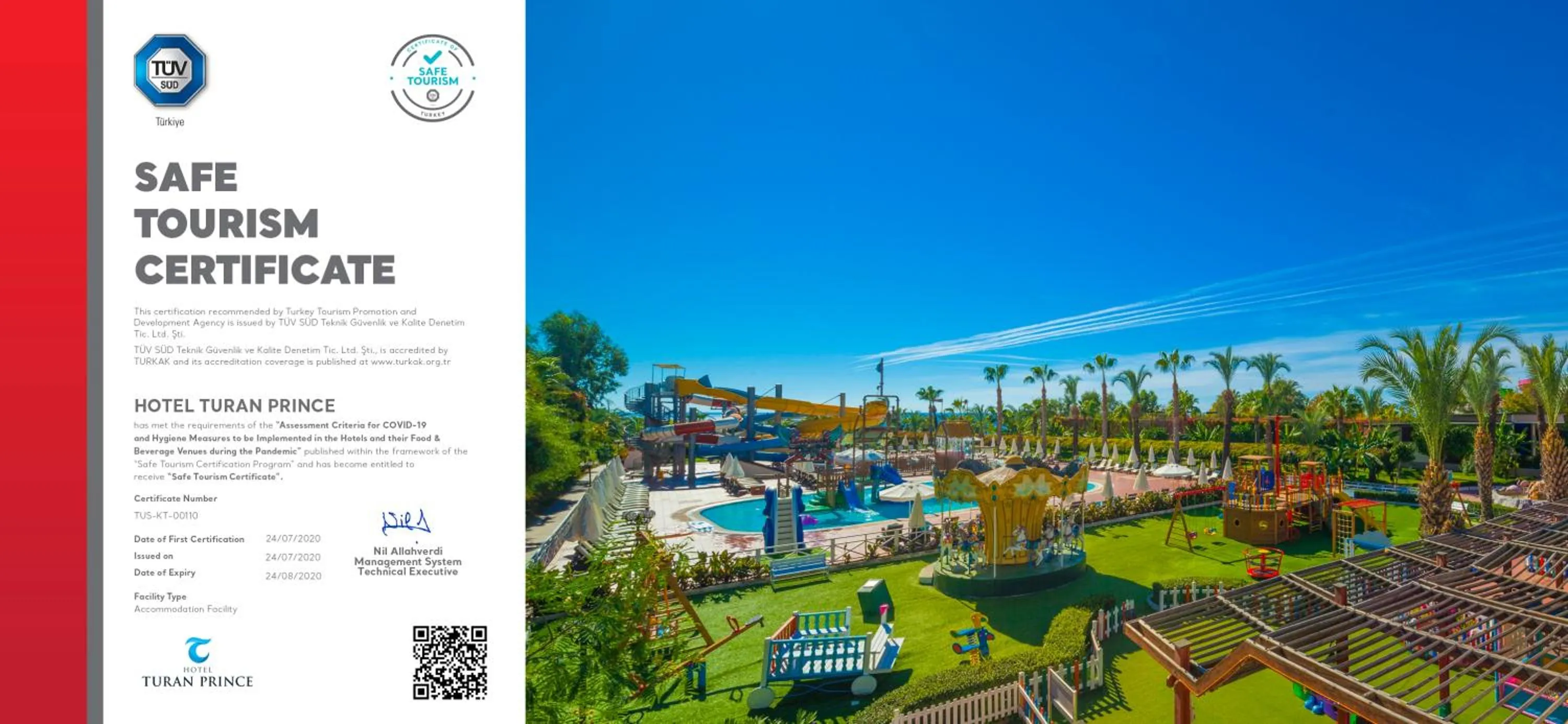Certificate/Award in Hotel Turan Prince - All Inclusive