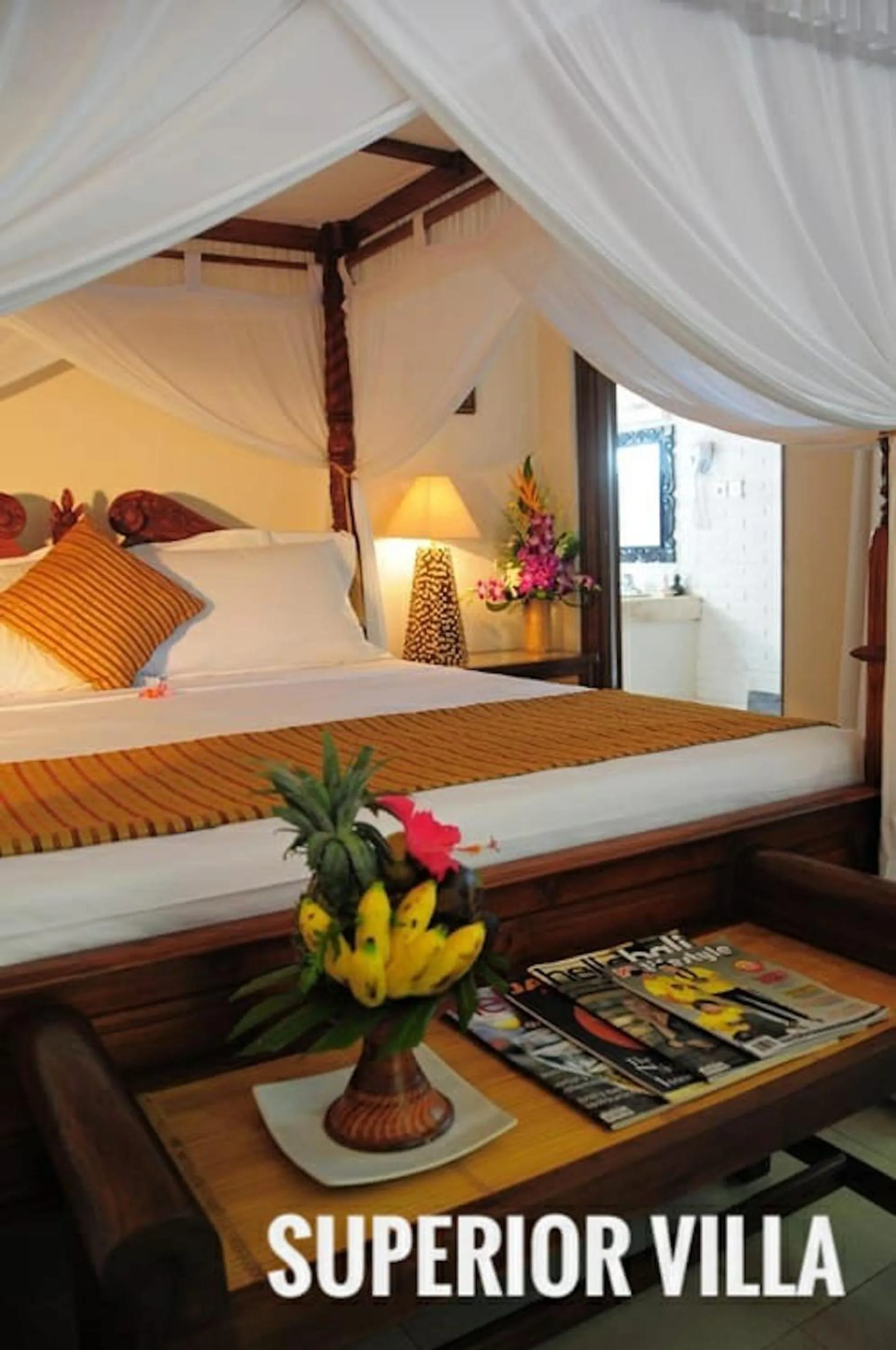 Bed in Tirta Ayu Hotel and Restaurant