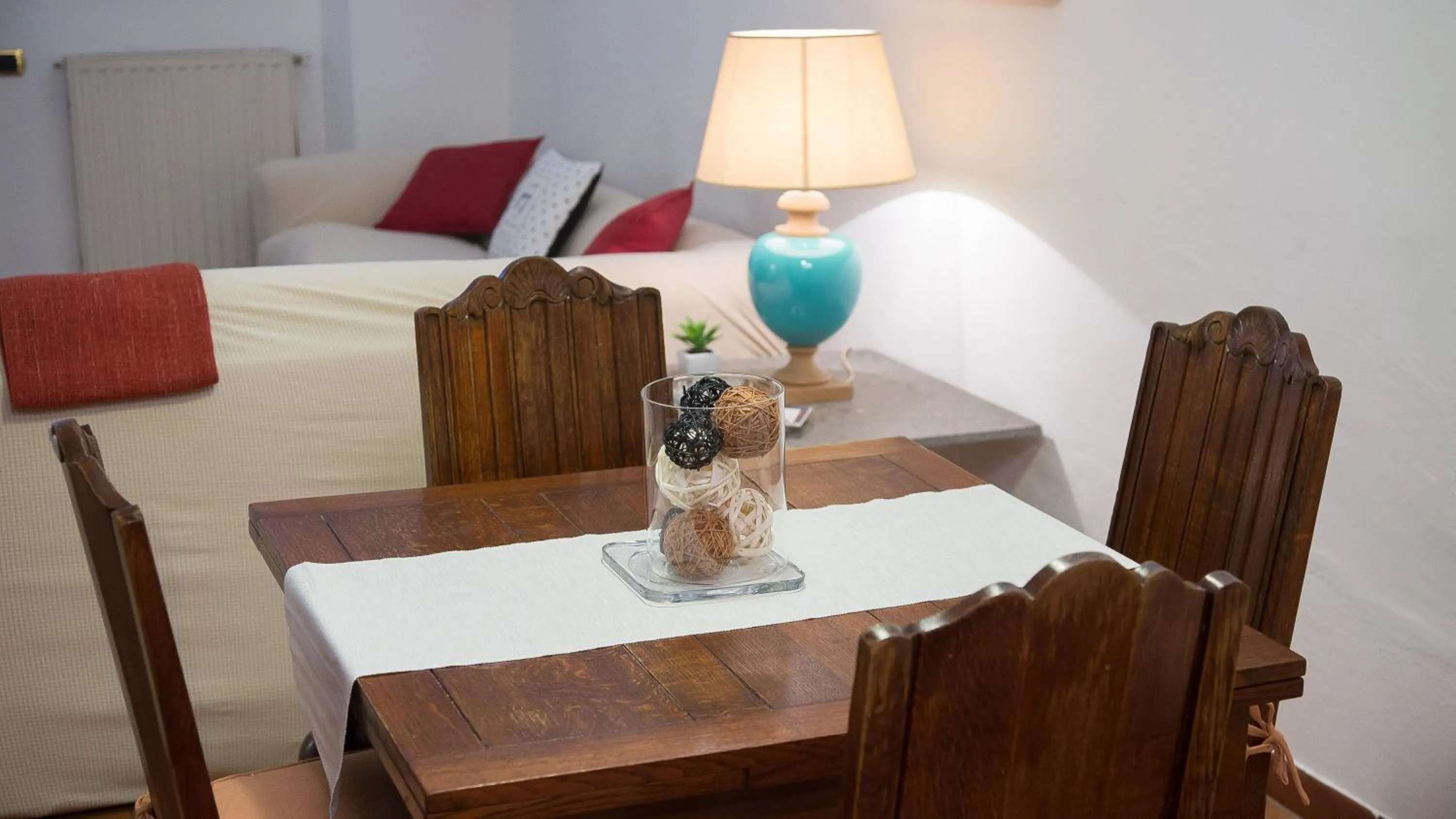 Dining area, Bed in Rental in Rome Panieri Terrace