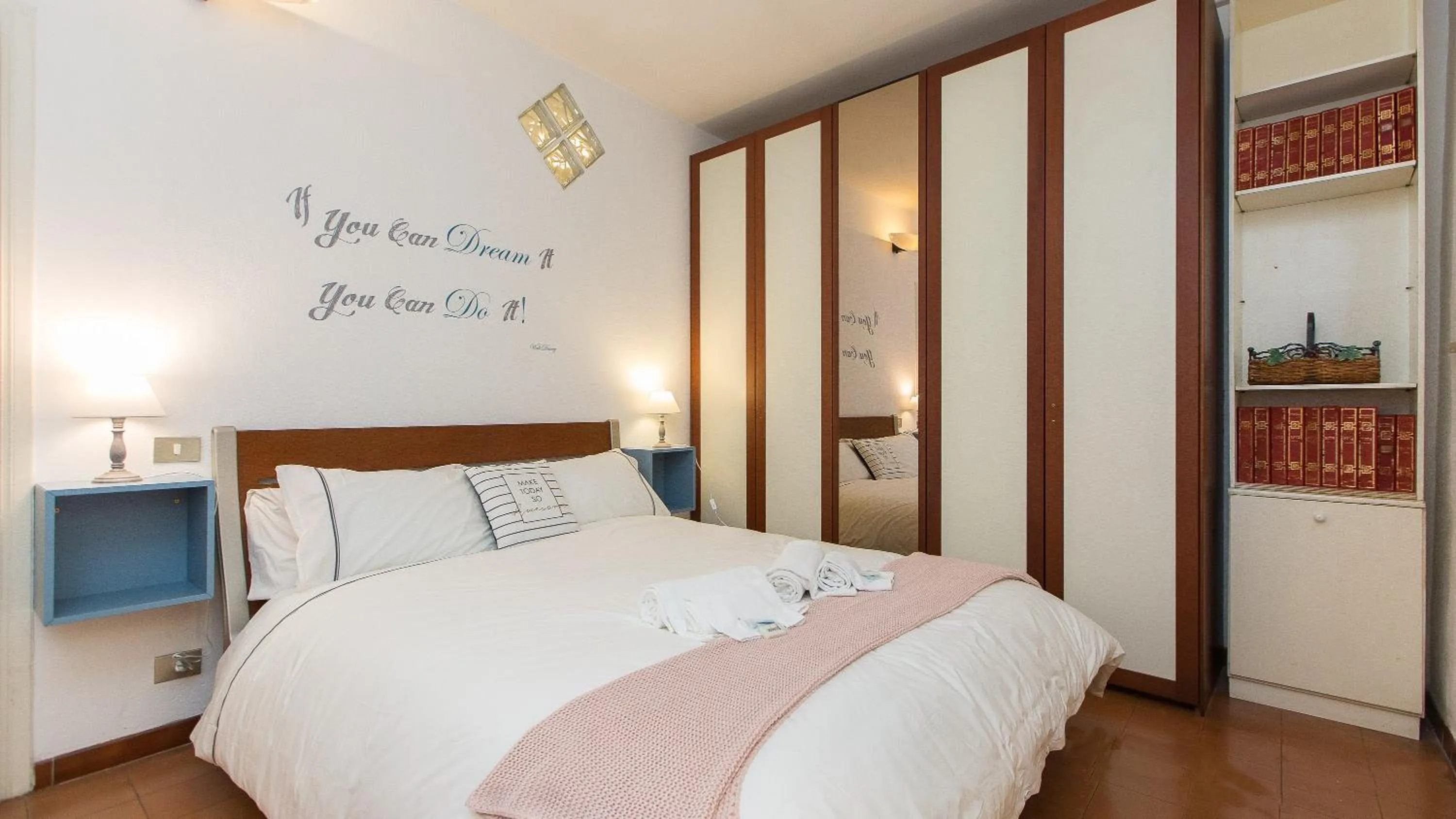 Bedroom, Bed in Rental in Rome Panieri Terrace