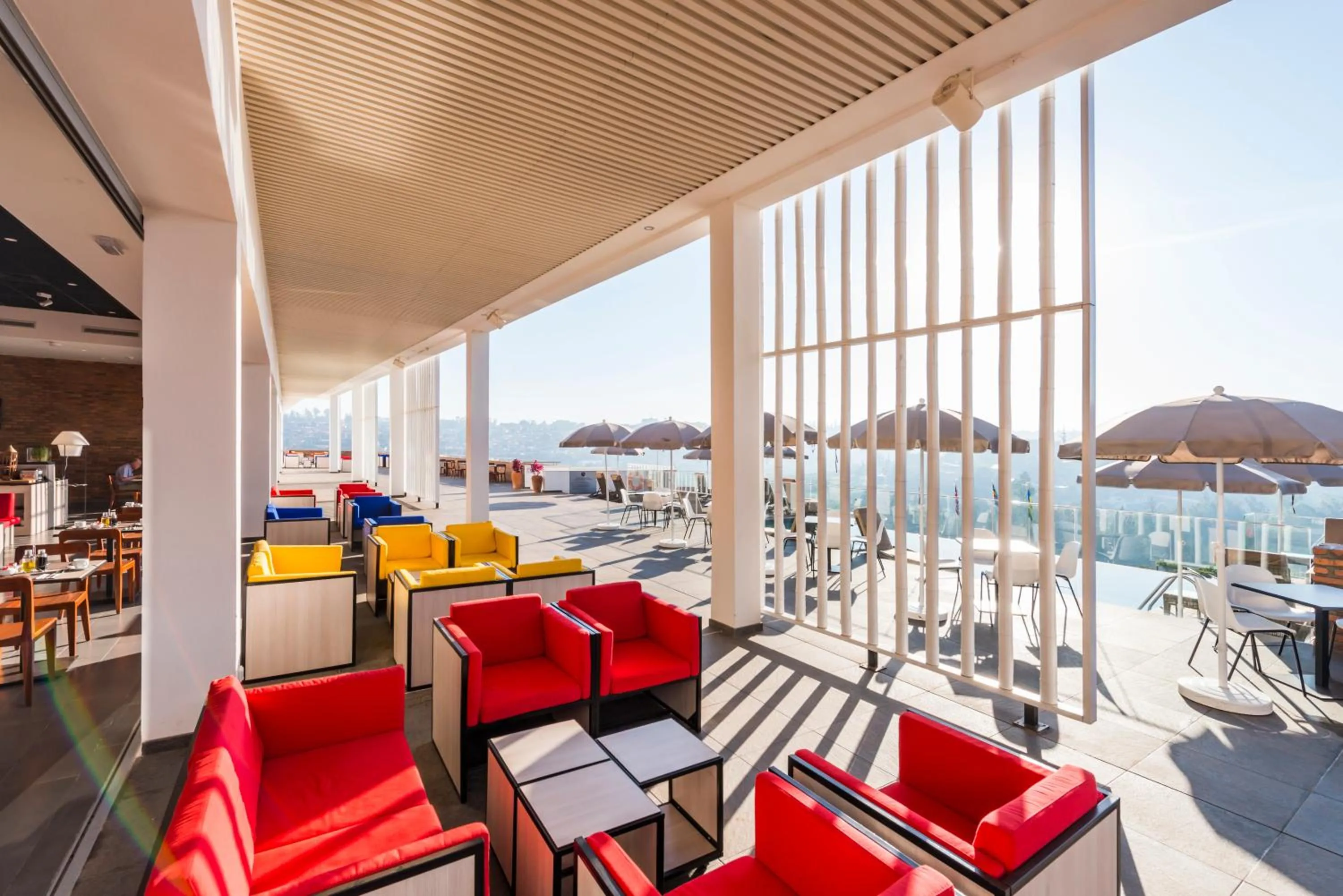 Dining area in Onomo Hotel Kigali