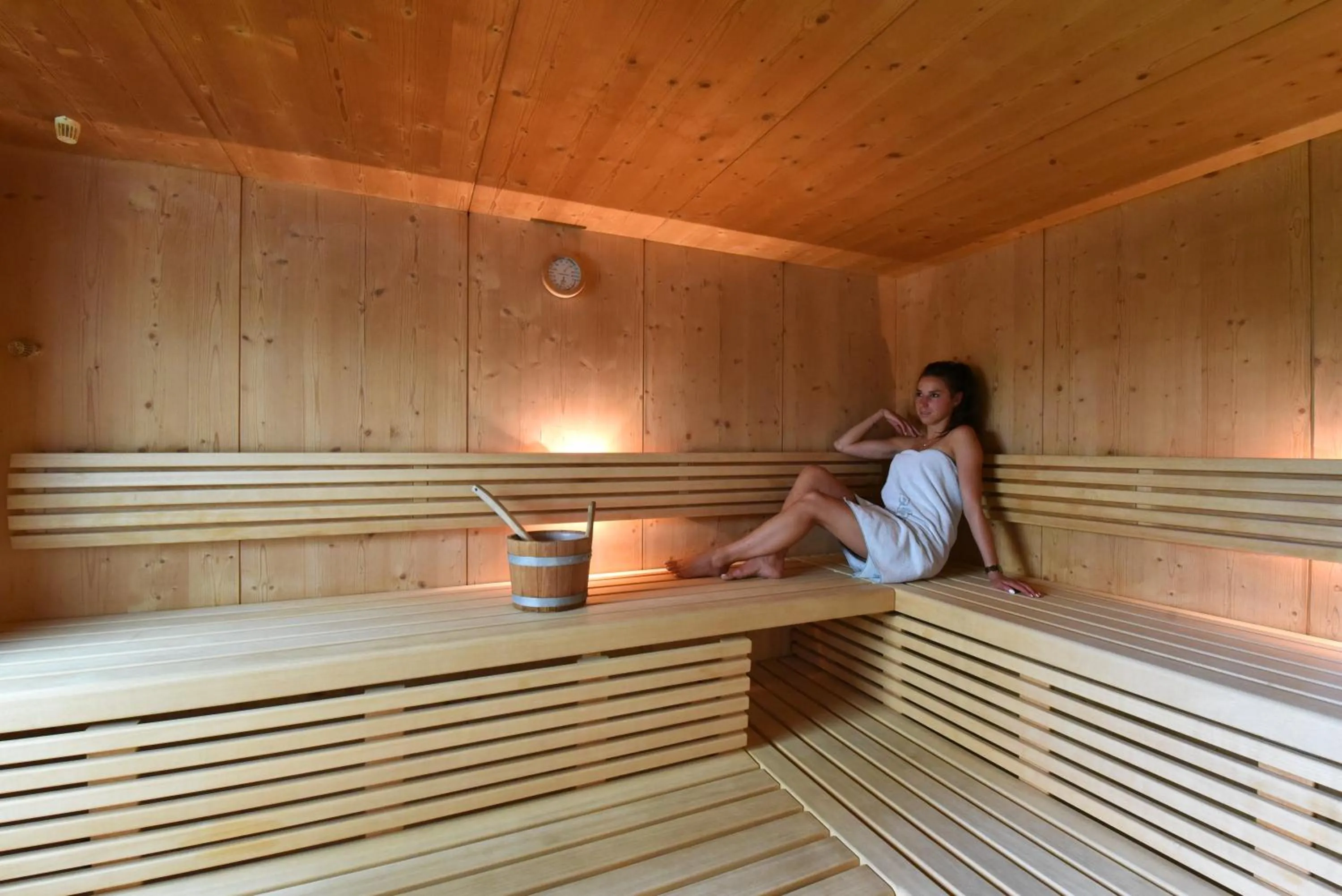 Sauna in Garni Hotel Bel Vert