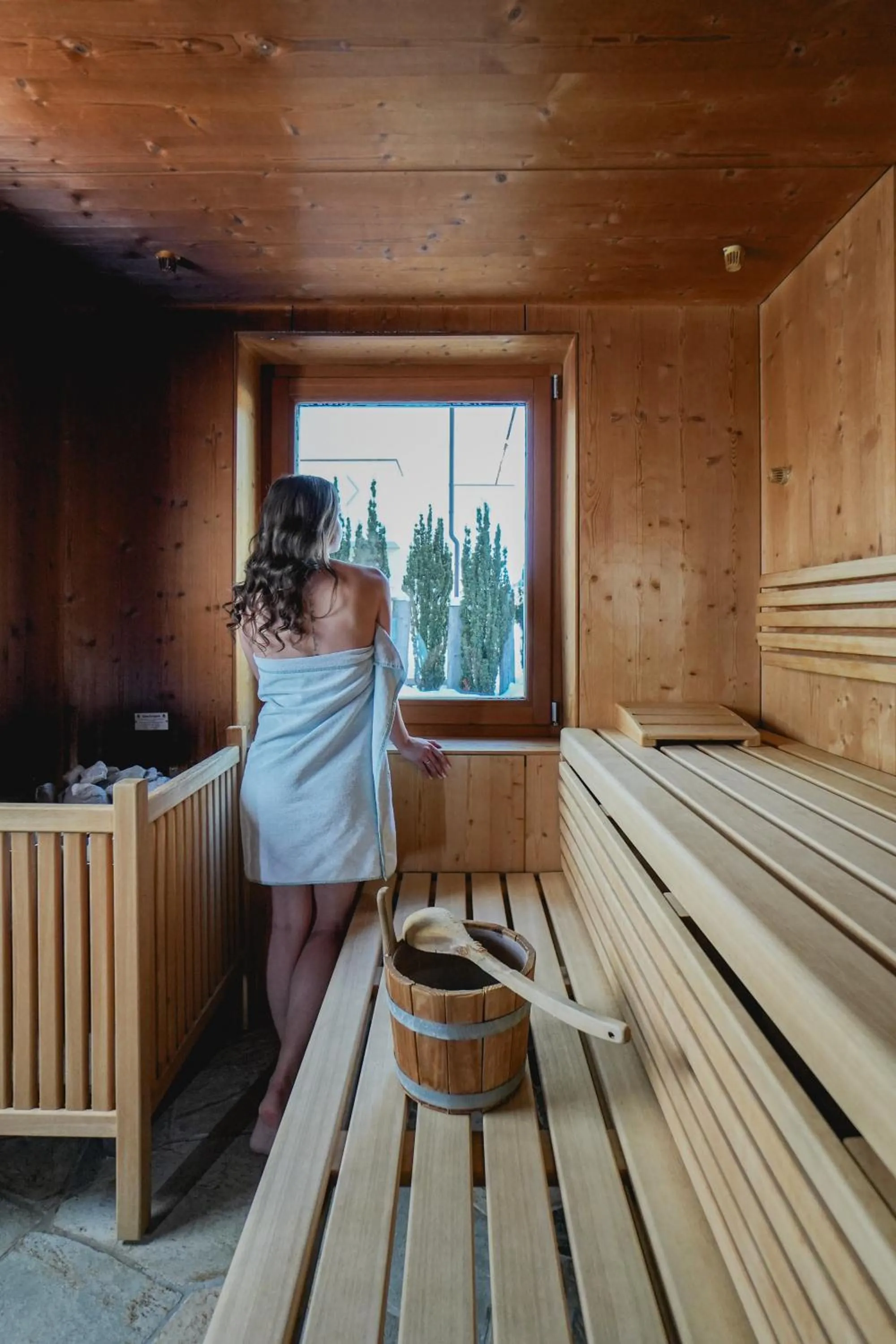 Sauna in Garni Hotel Bel Vert
