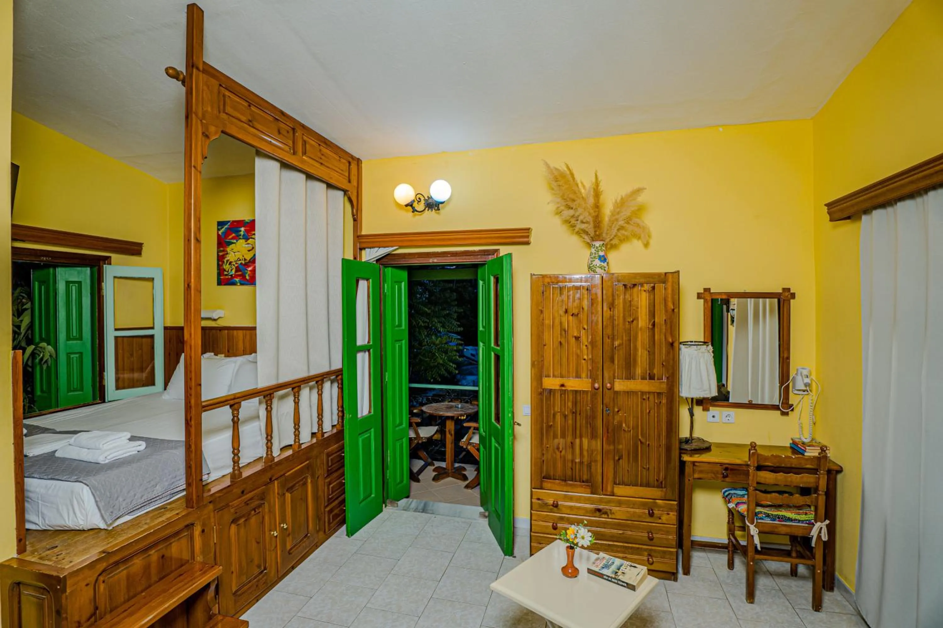 Bed in Symi Garden Studios