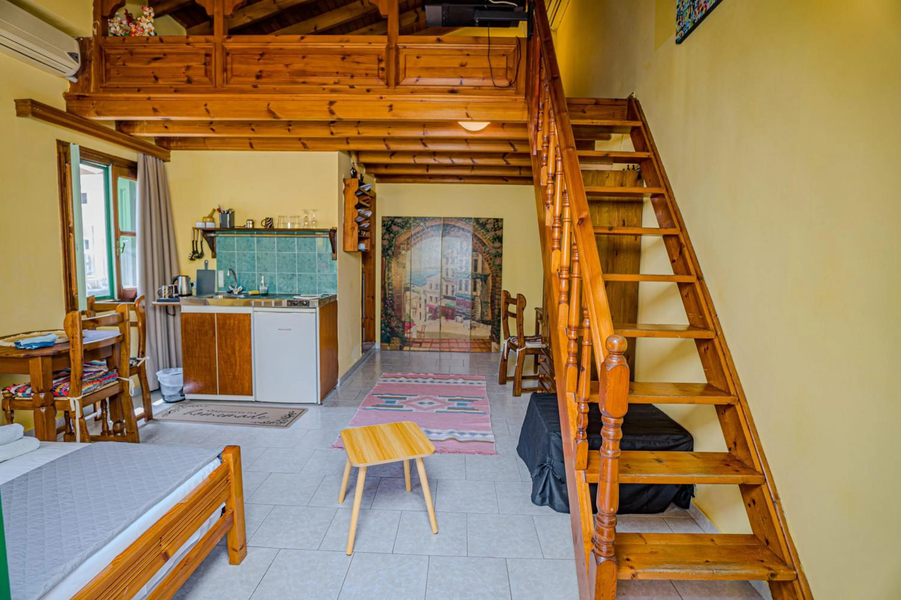 Seating area in Symi Garden Studios