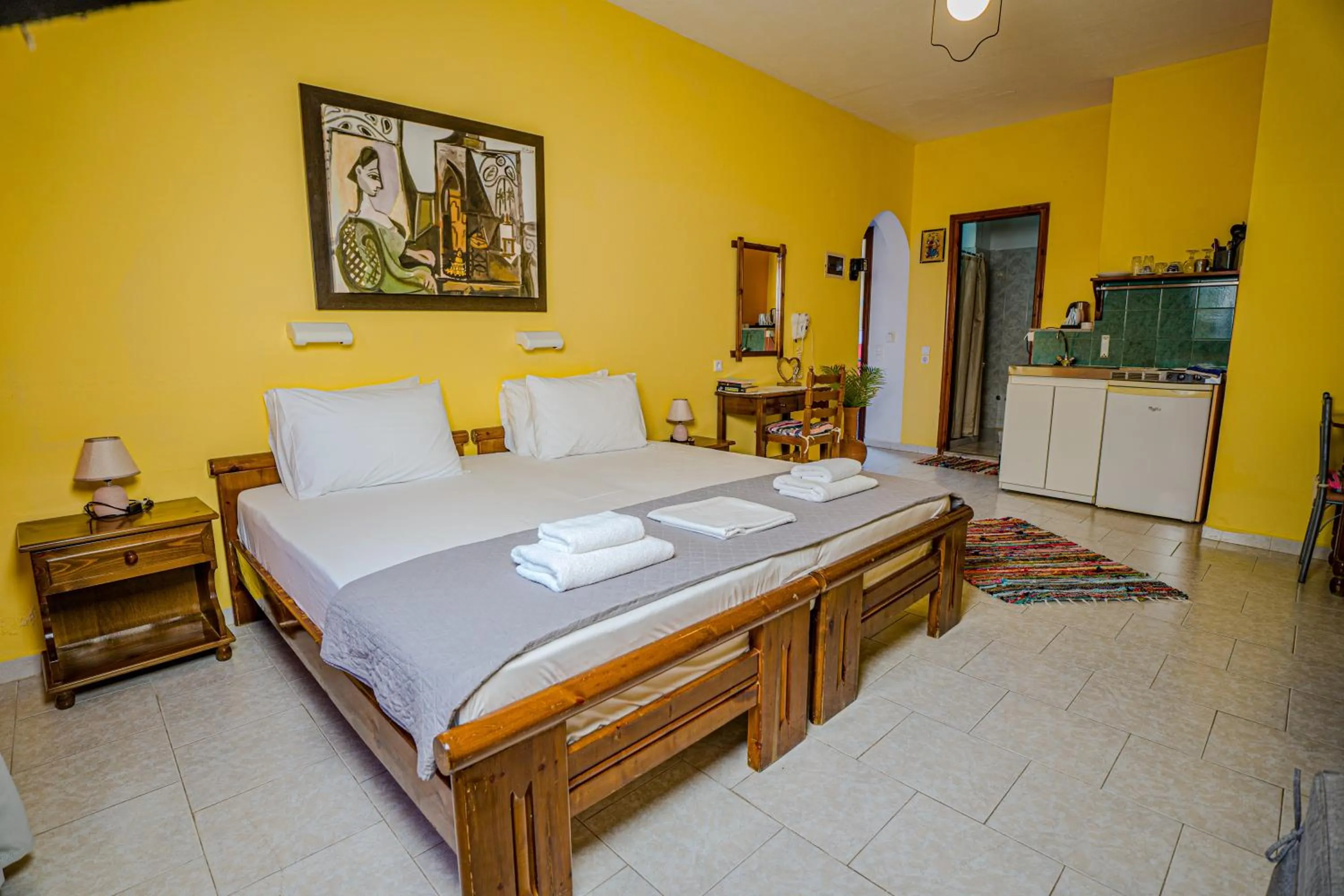 Bed in Symi Garden Studios