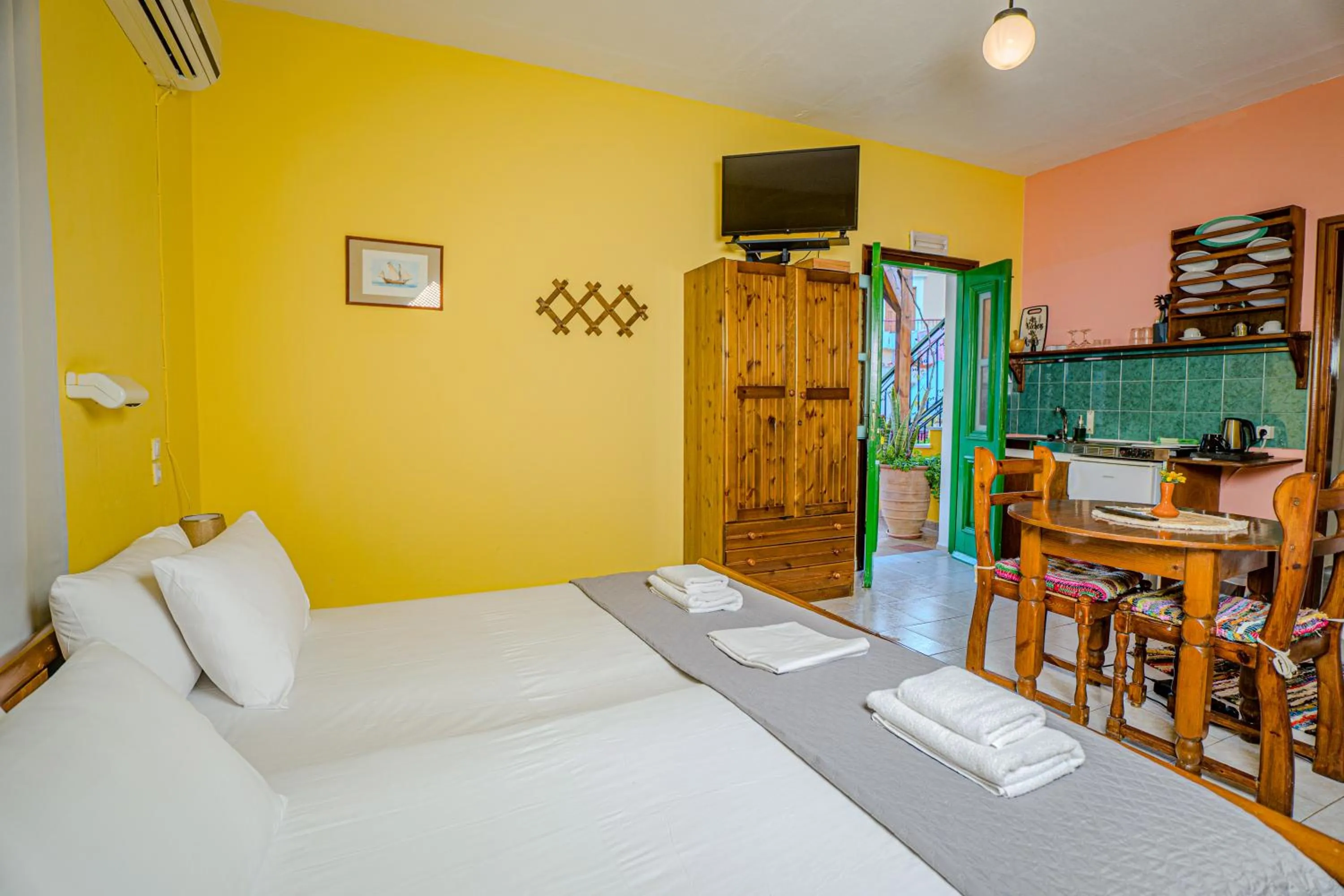 Bed in Symi Garden Studios