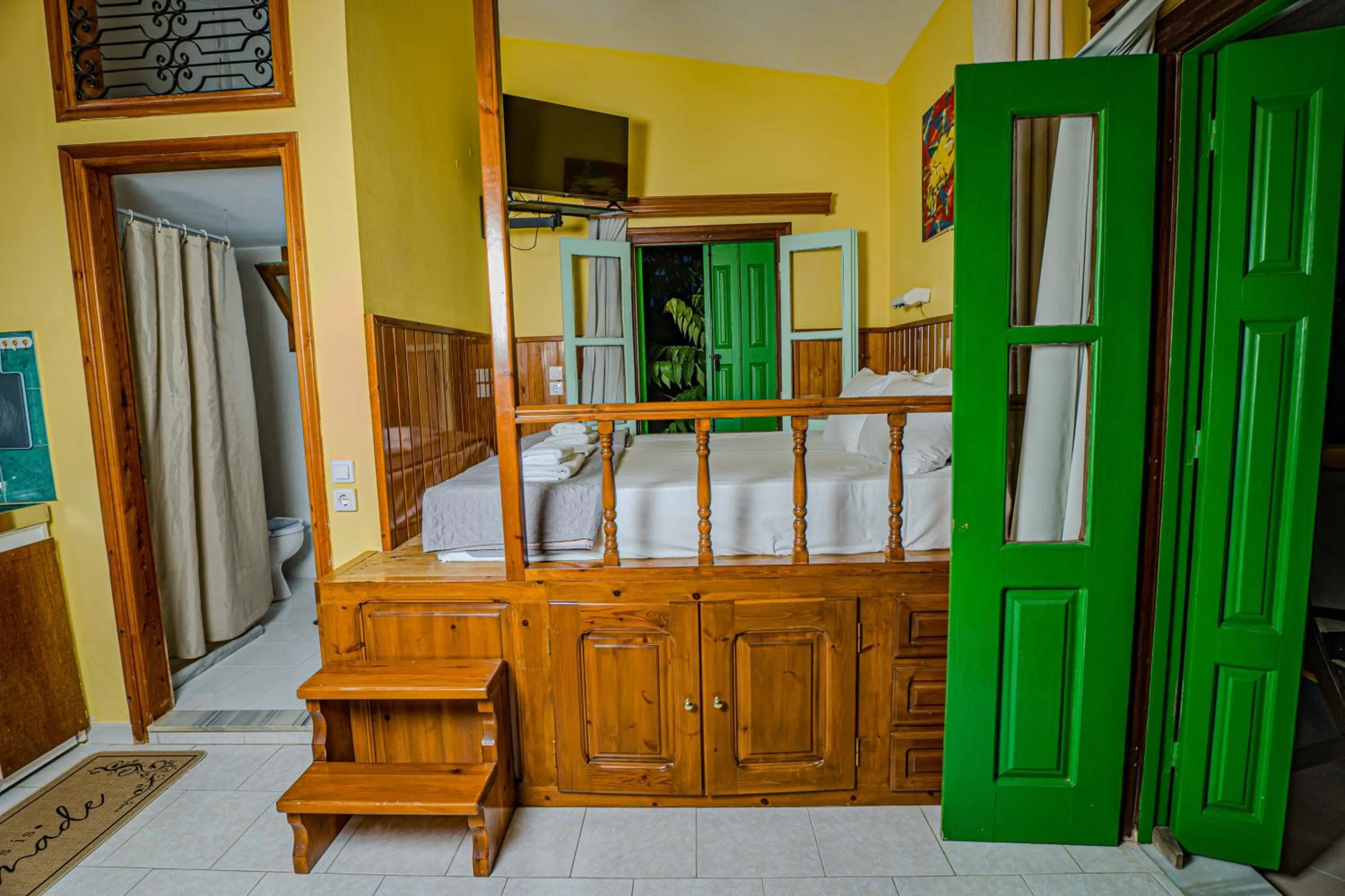 Bed in Symi Garden Studios