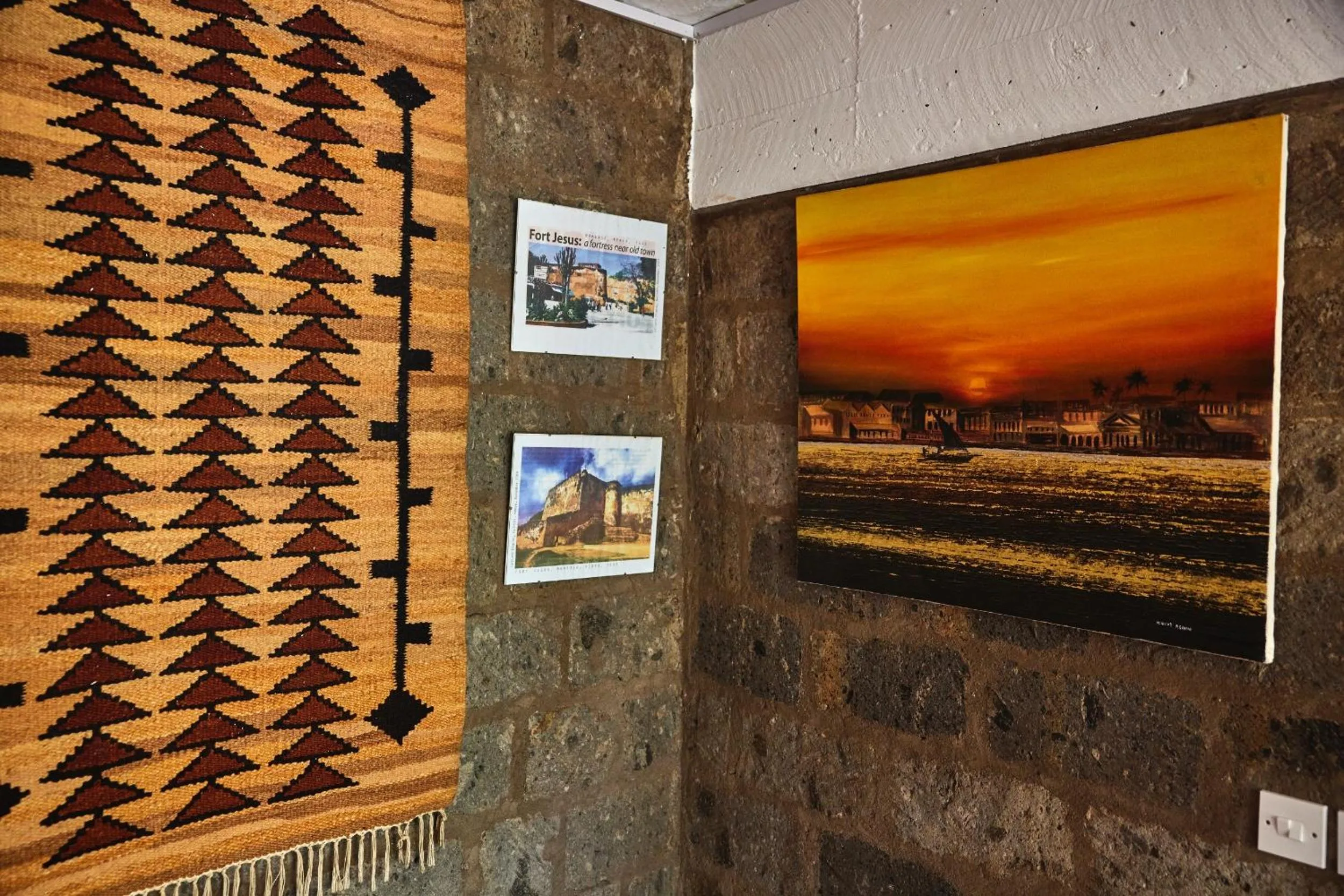 Decorative detail in Villa Rock Stop Falls Gigiri