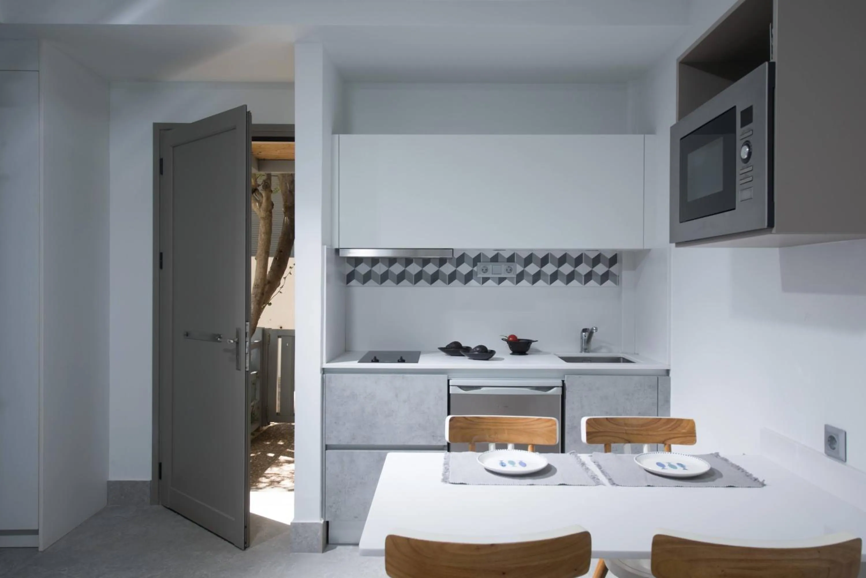 Kitchen or kitchenette in Skajado Holiday Apartments