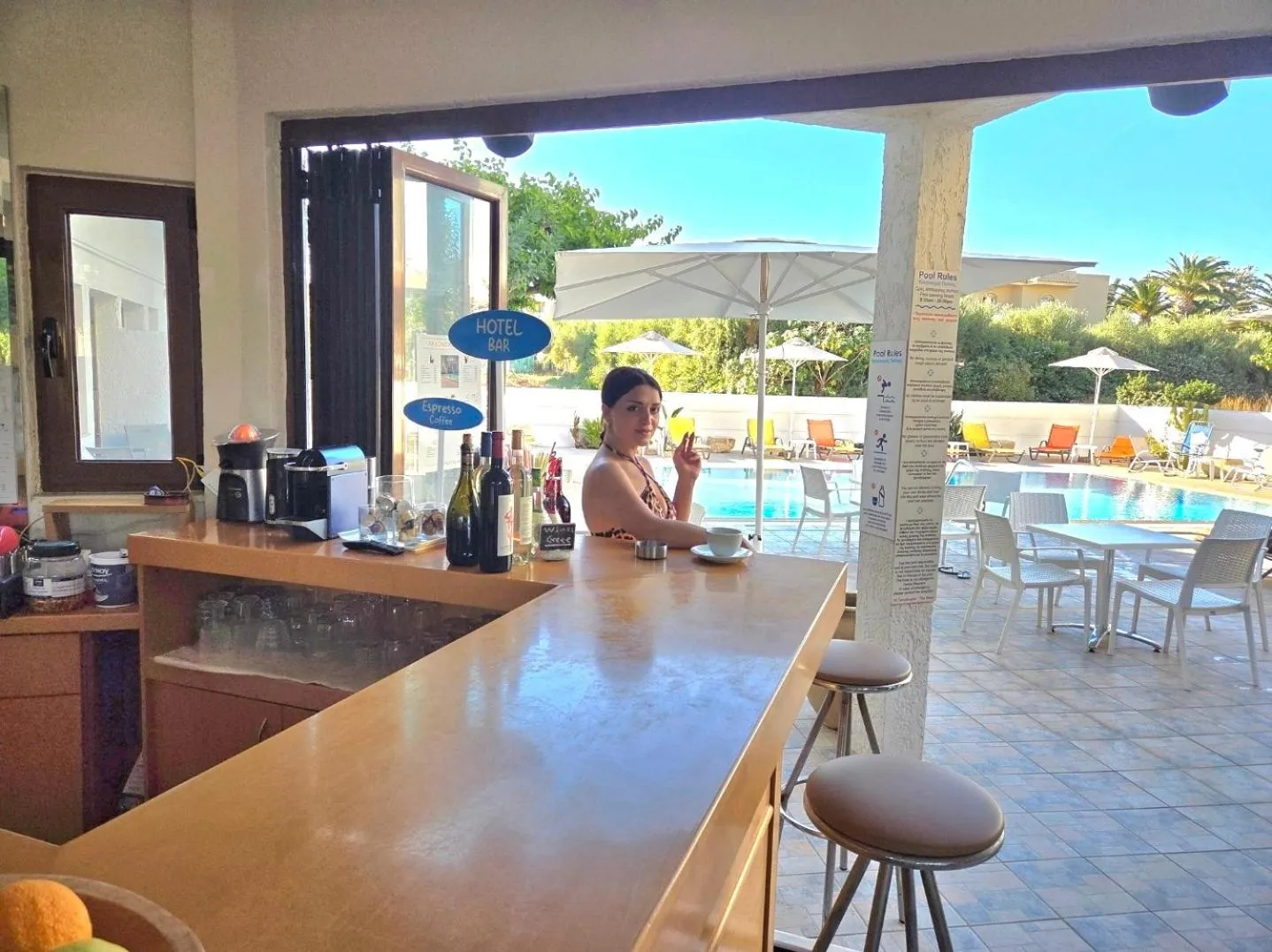 Lounge or bar in Arhodiko Hotel