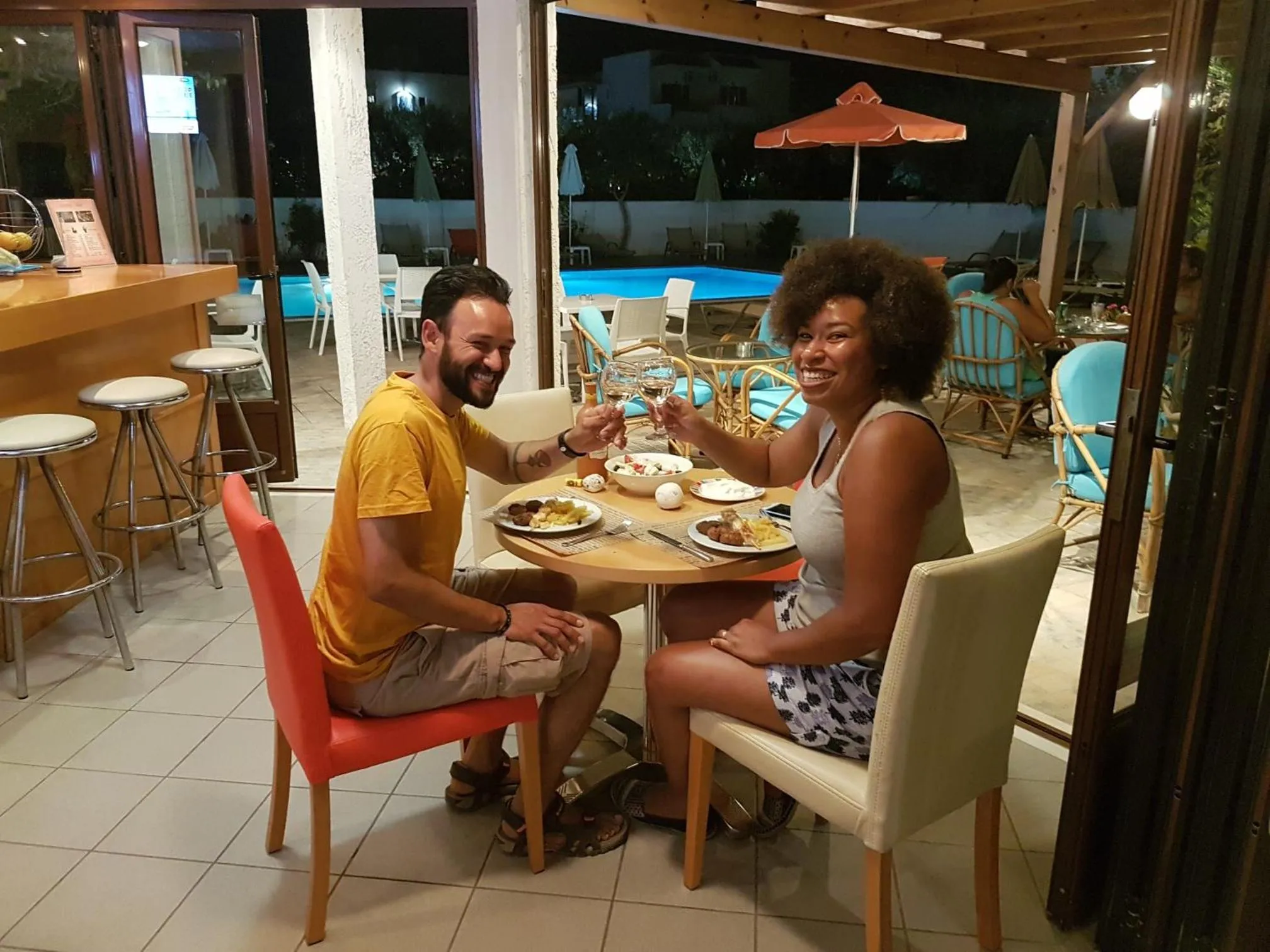 Lounge or bar in Arhodiko Hotel