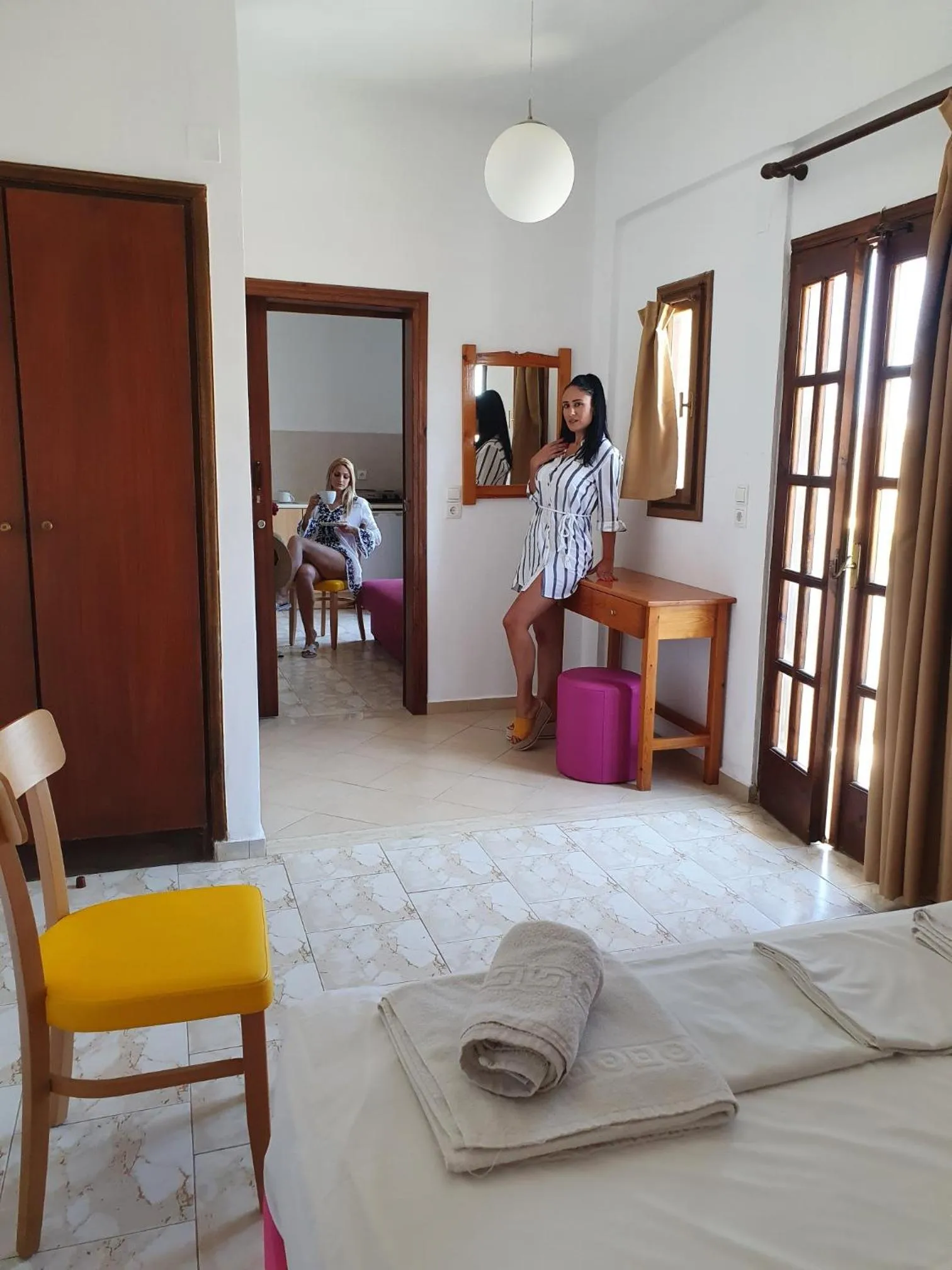 TV and multimedia, Bed in Arhodiko Hotel