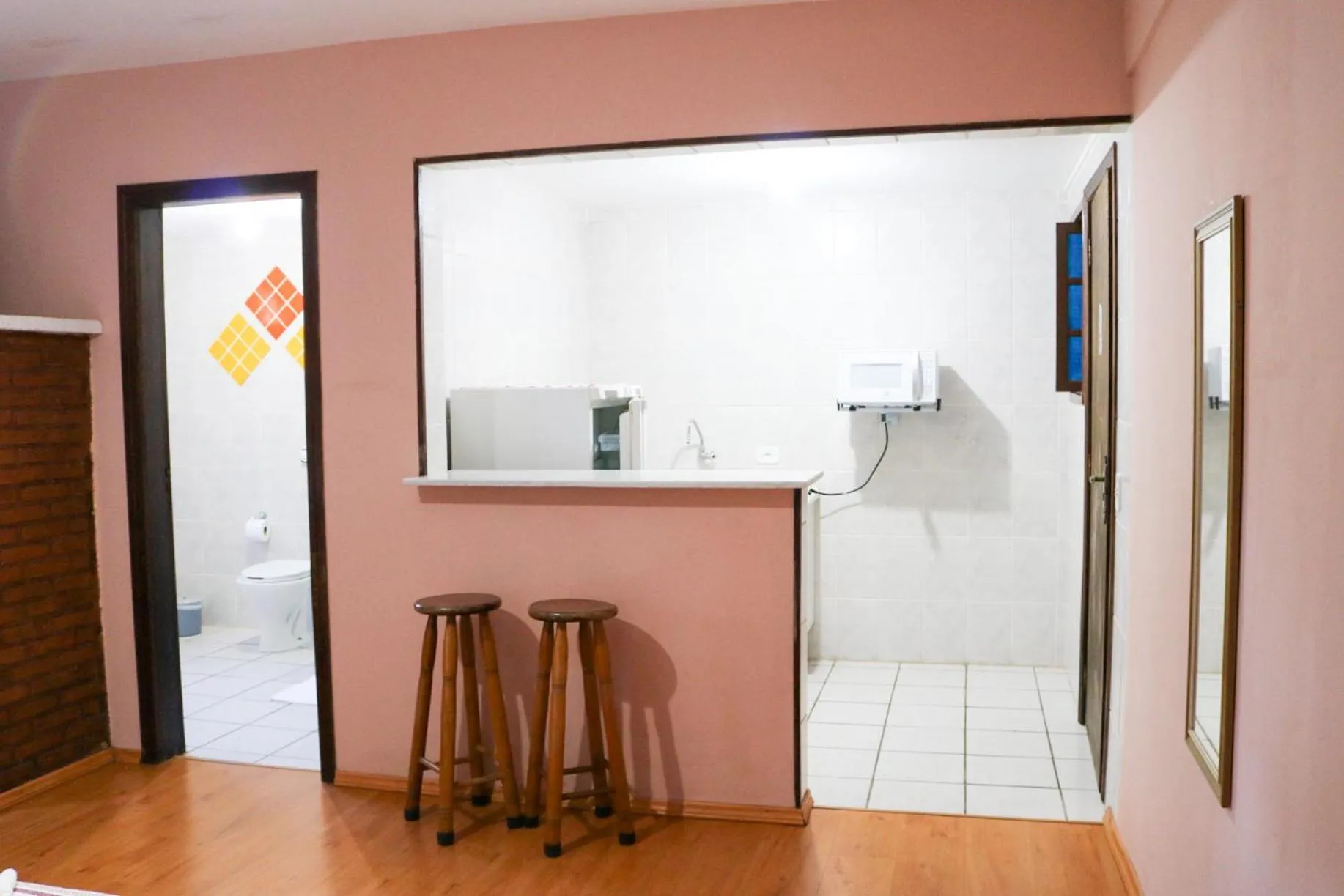 Kitchen or kitchenette in Pousada da Brigida