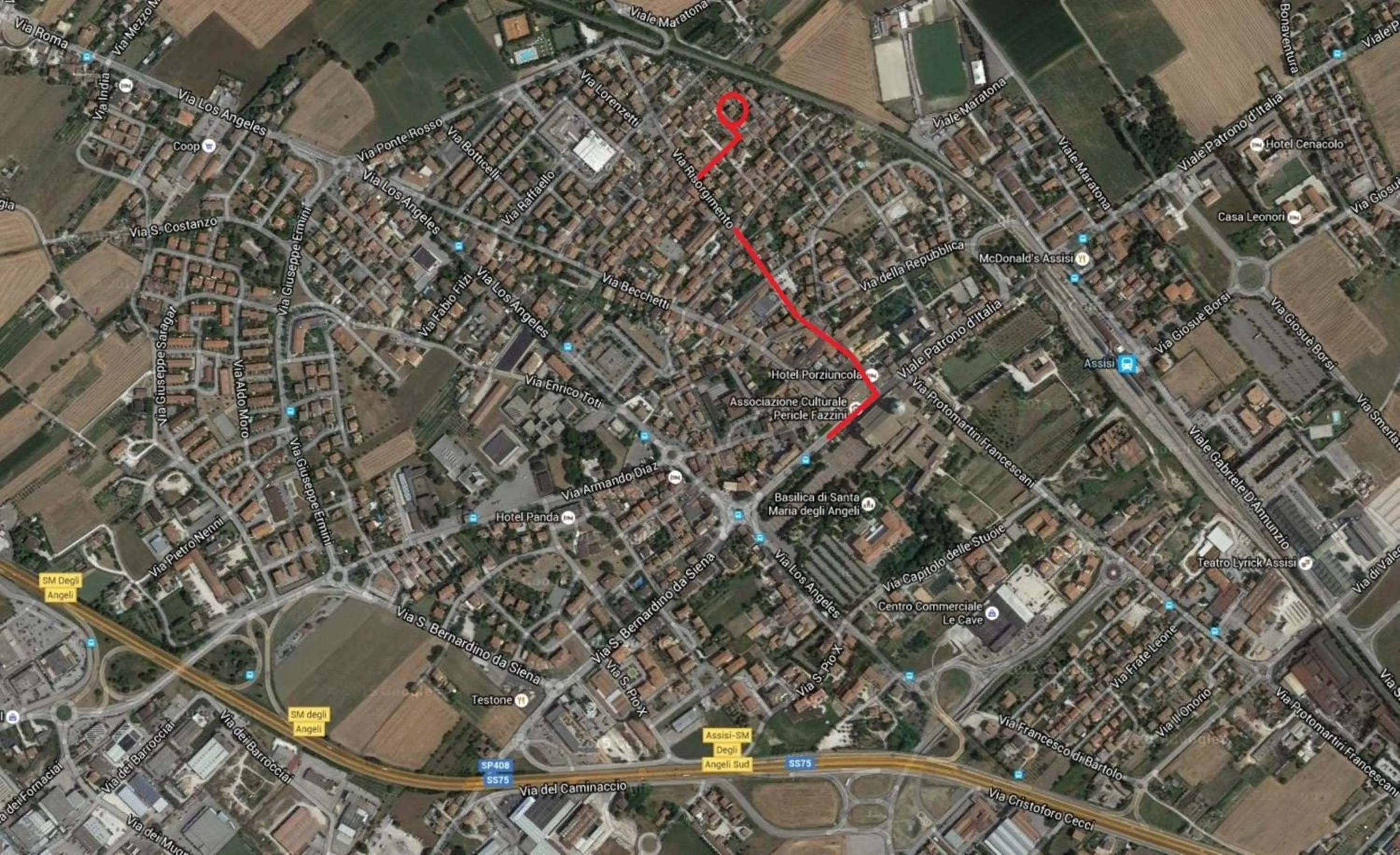 Bird's eye view in House Degli Angeli Rooms