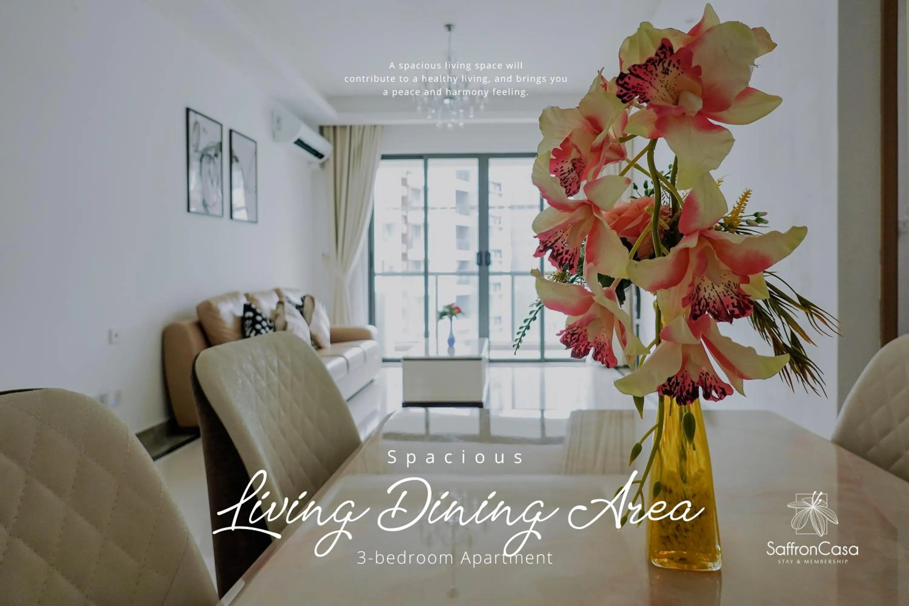 Dining area in R&F Princess Cove JB By SaffronCasa JB