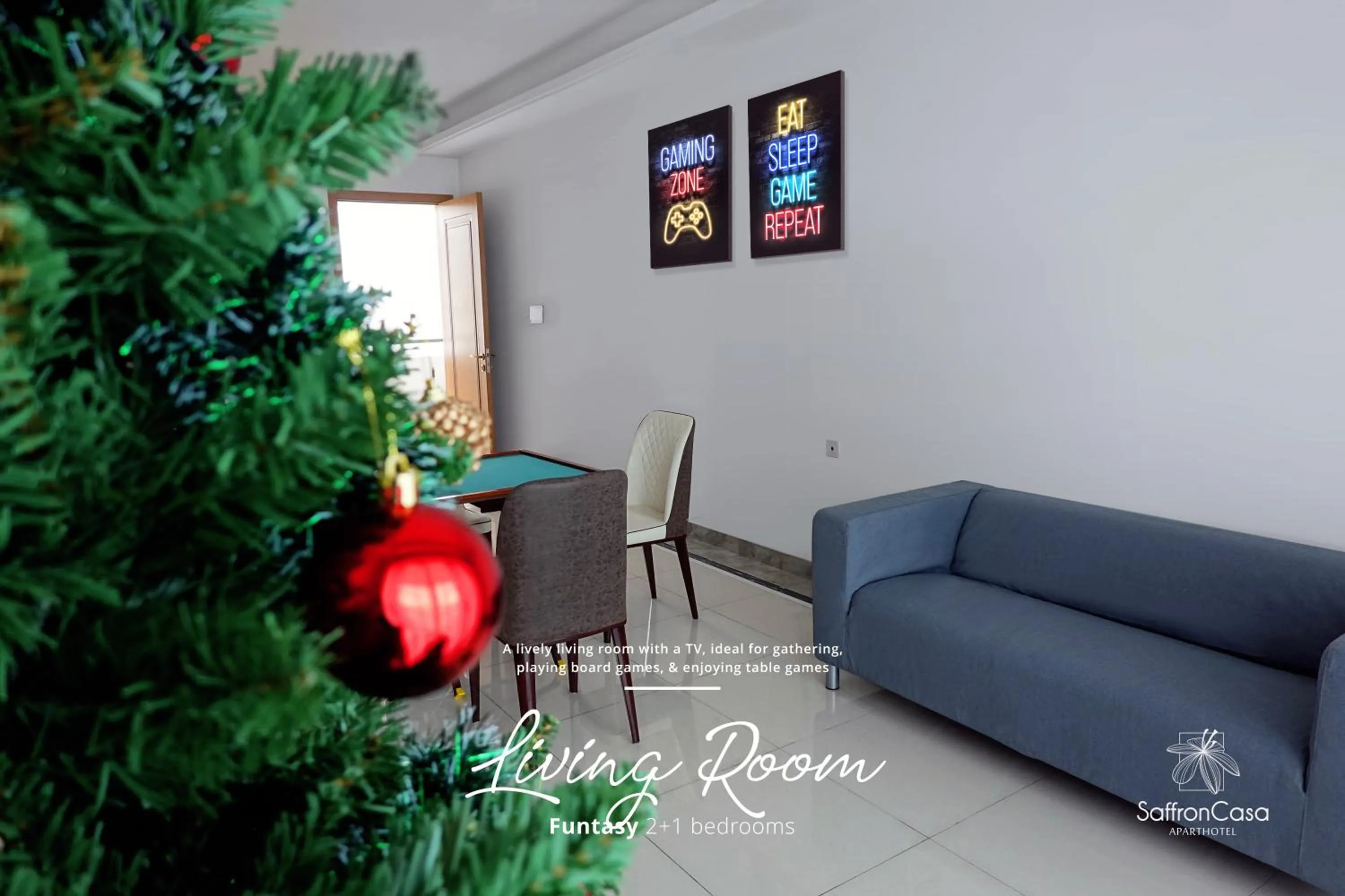 Seating area in R&F Princess Cove JB By SaffronCasa JB