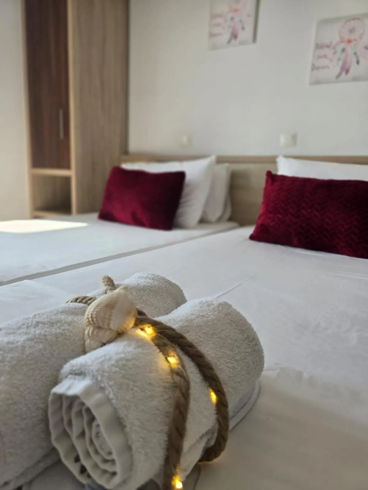 Bed in Nikos Apartments Corfu