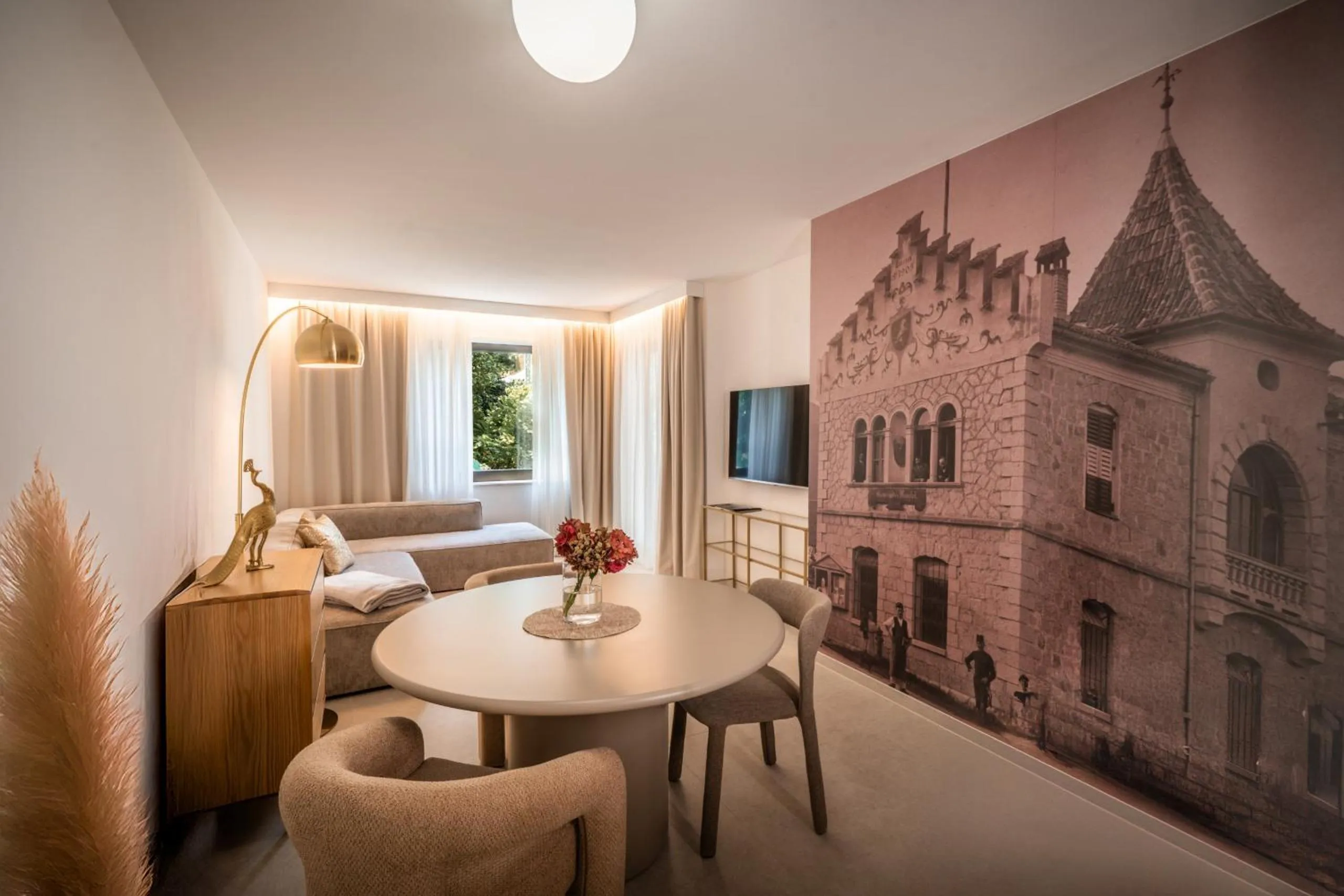 Living room in goldfinger + suites