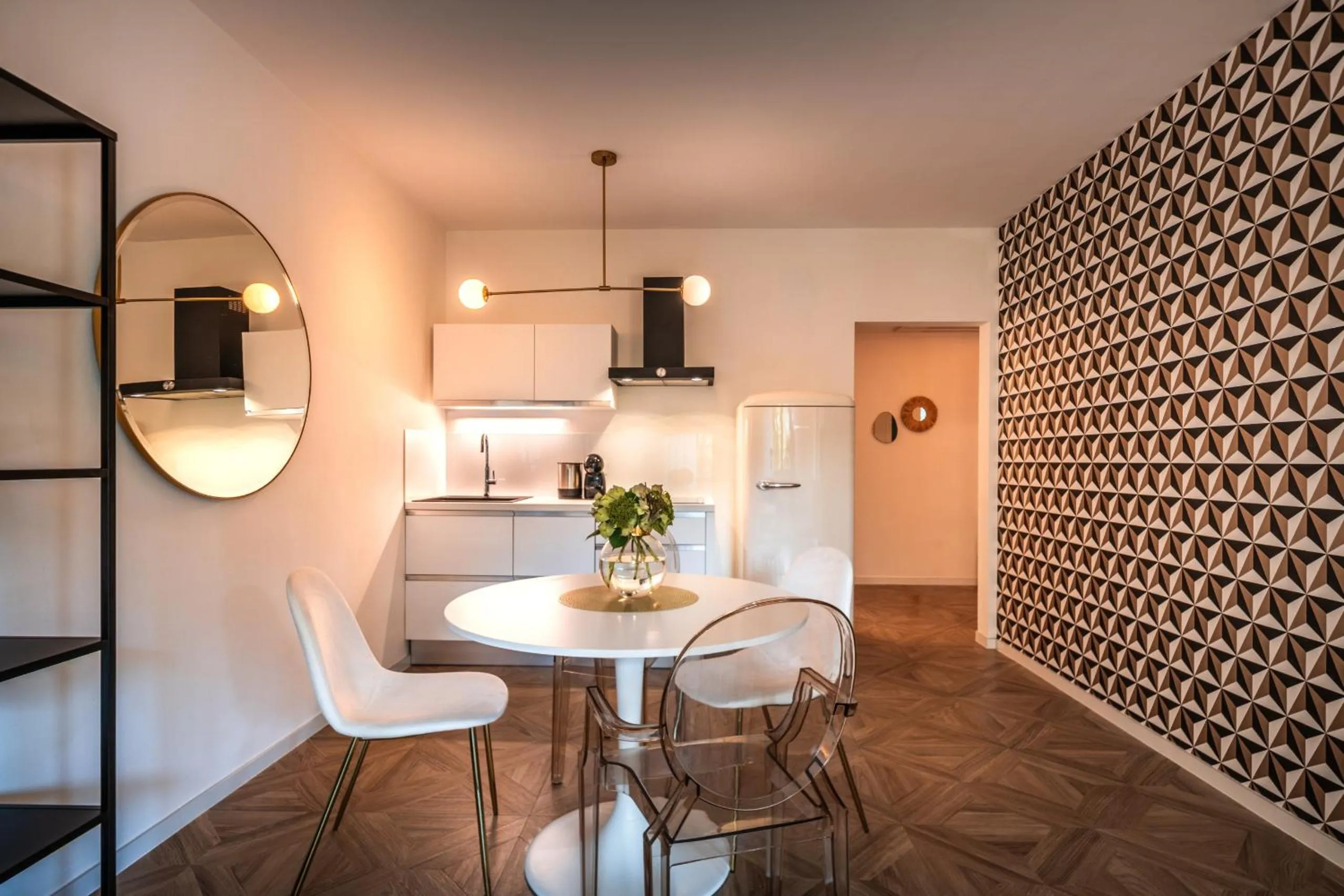 Kitchen or kitchenette in goldfinger + suites