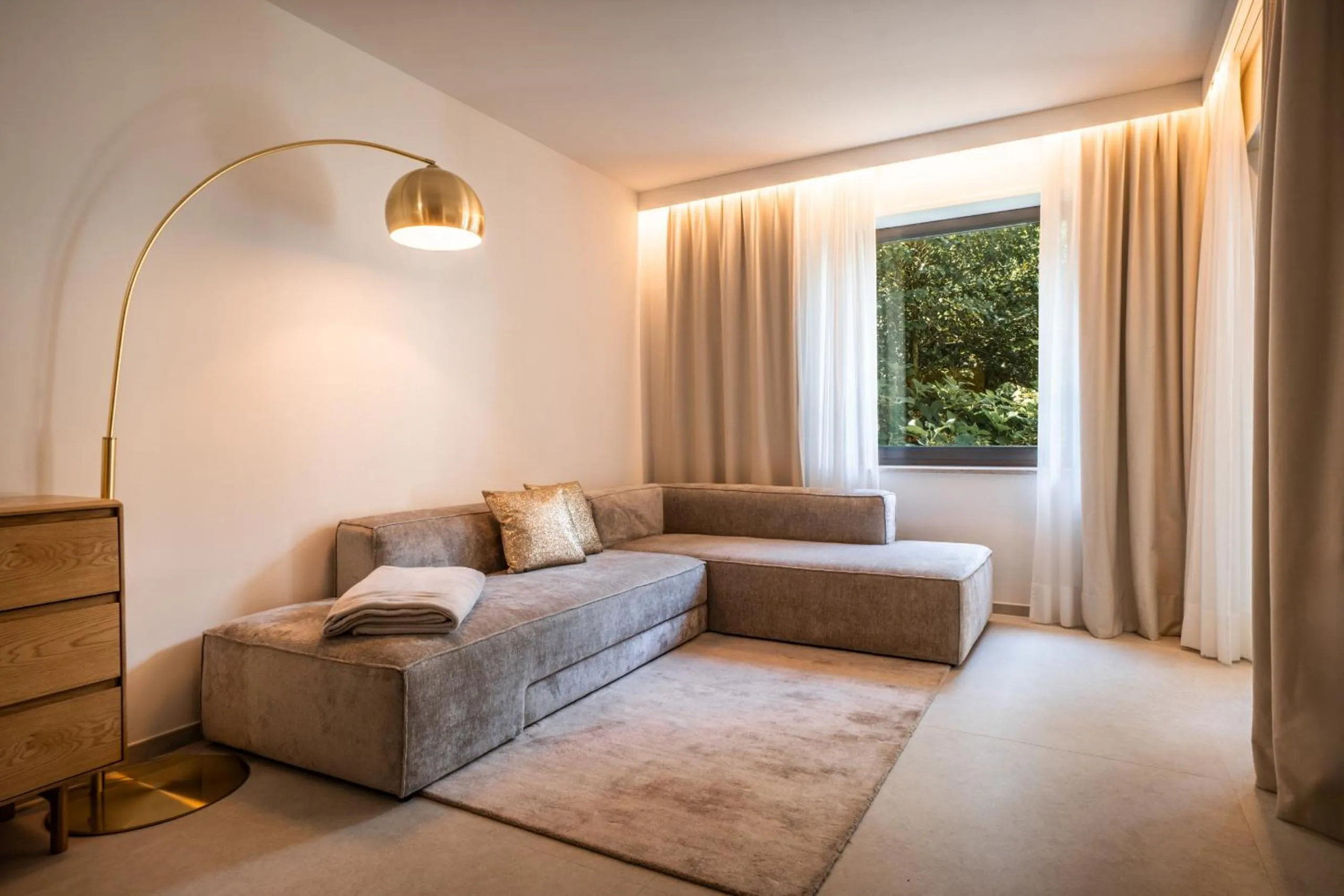 Living room in goldfinger + suites