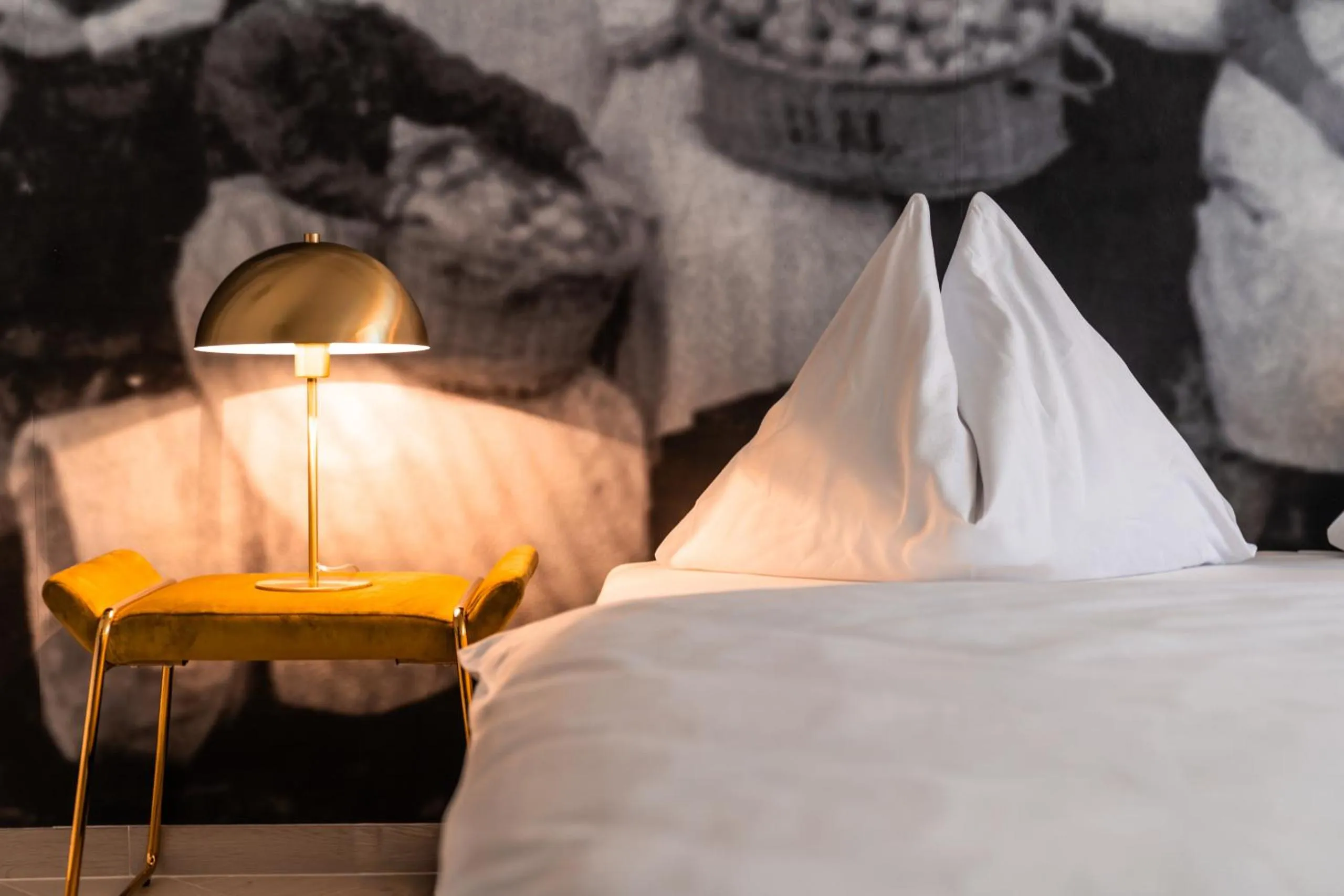 Bed in goldfinger + suites