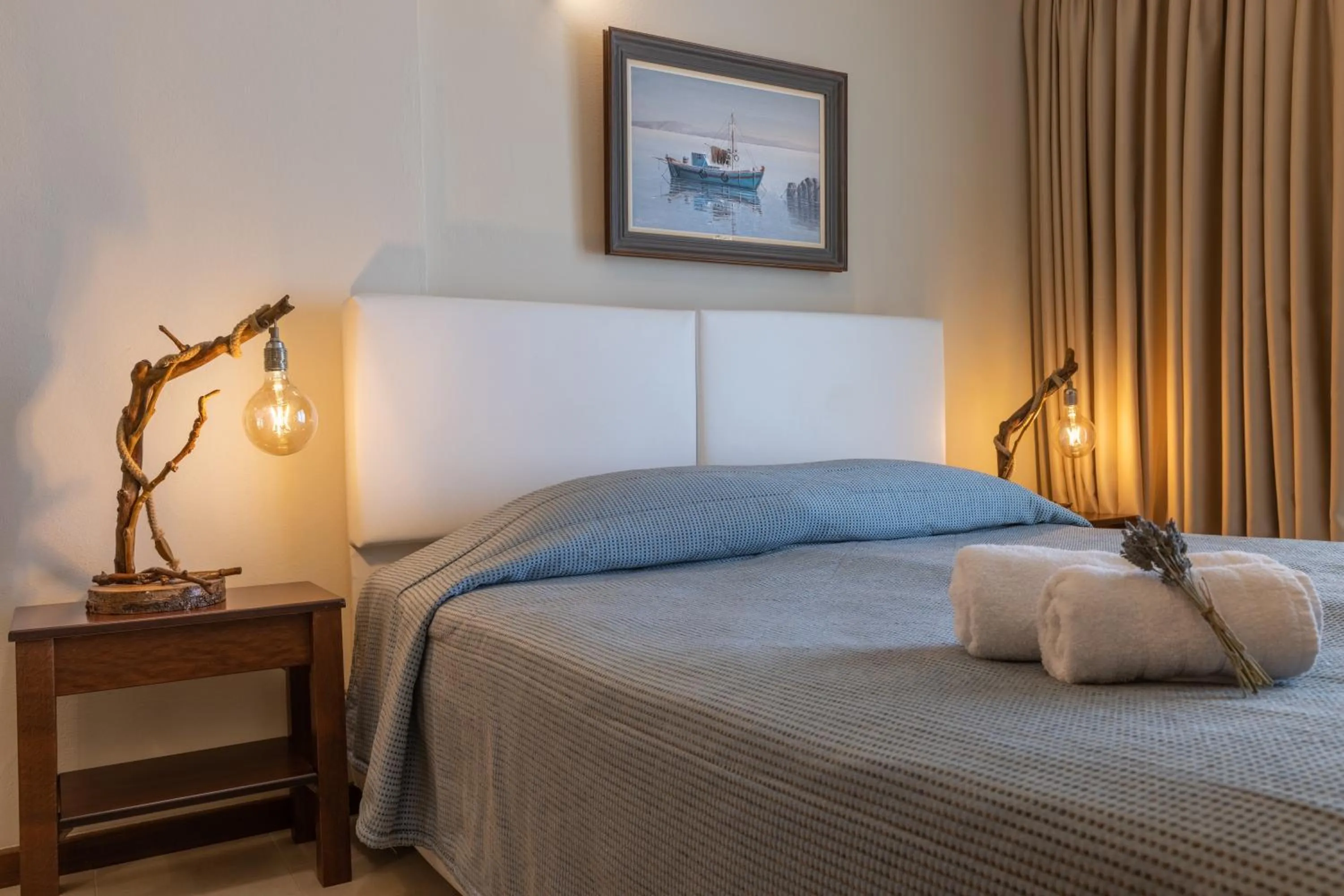 Bed in Enalio Suites