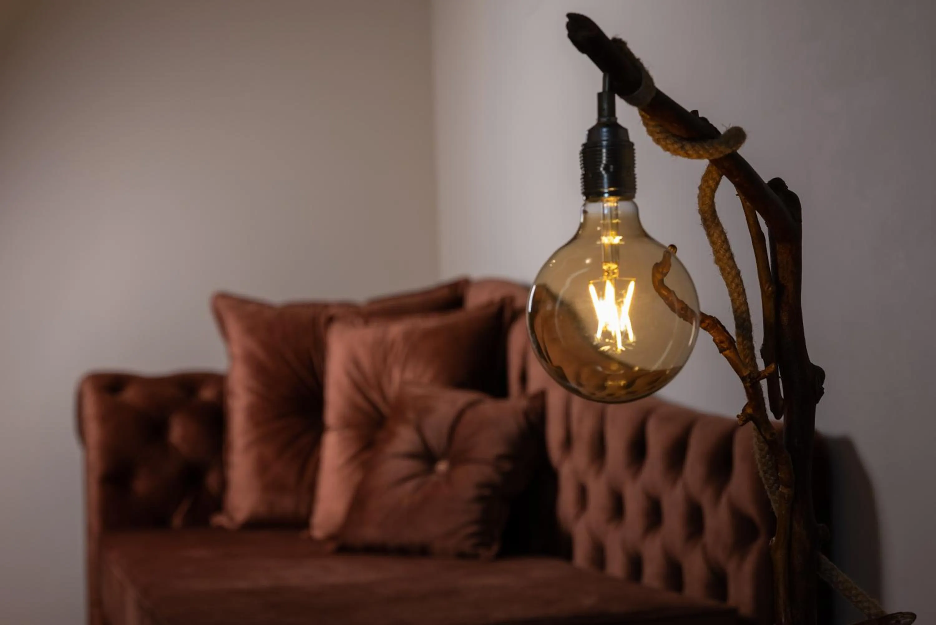 Seating area in Enalio Suites