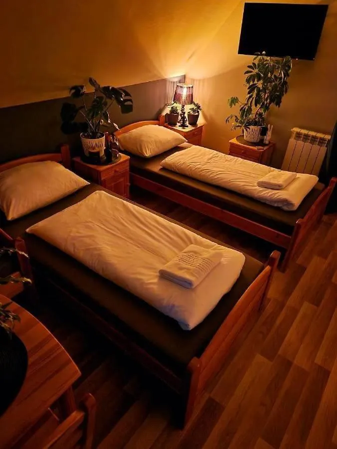 Bed in Pensjonat Harmatówka - ATRAKCYJNY PAKIET ŚWIĄTECZNY - blisko basenów termalnych