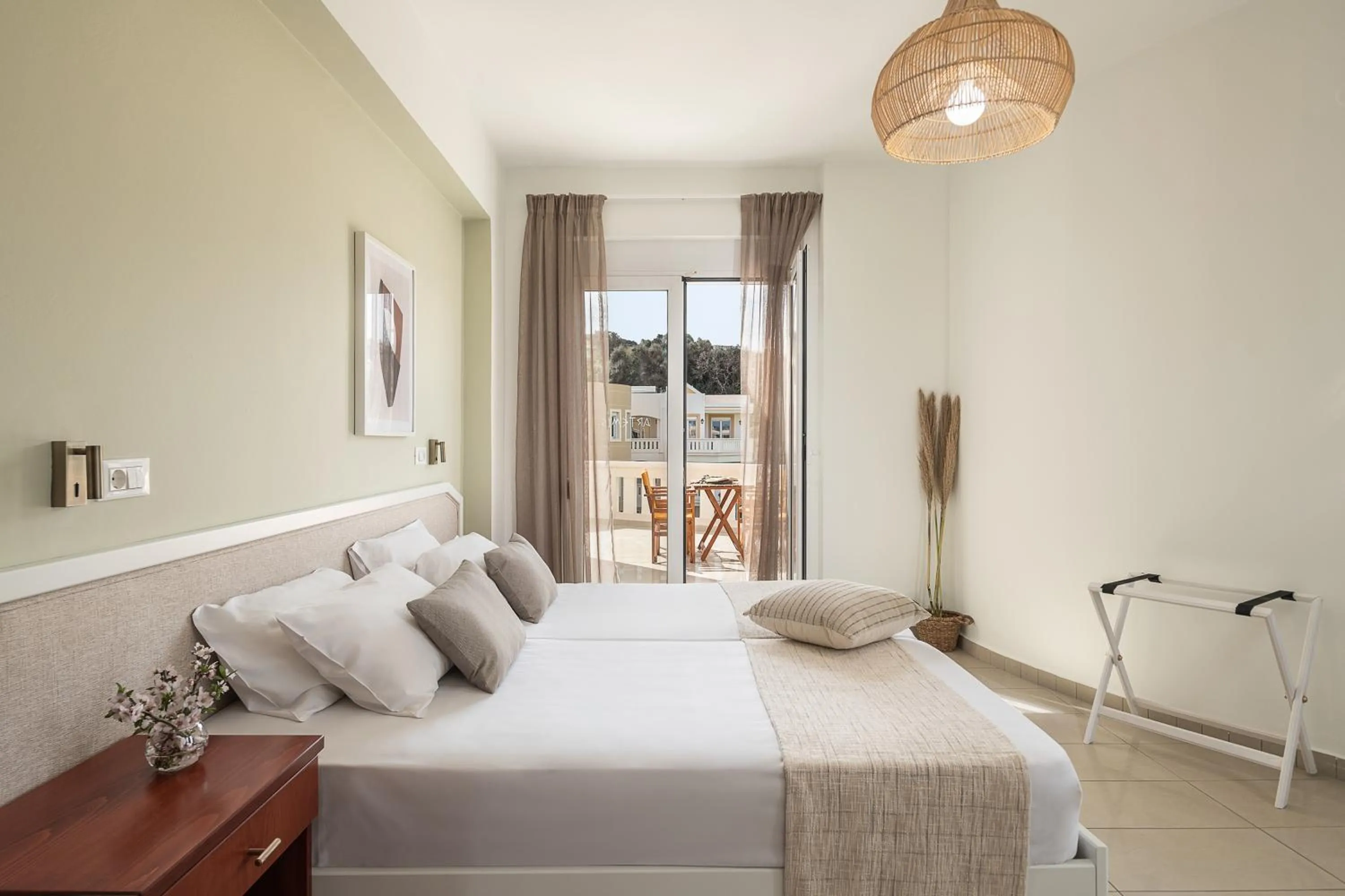 Bedroom, Bed in Artemis Apartments