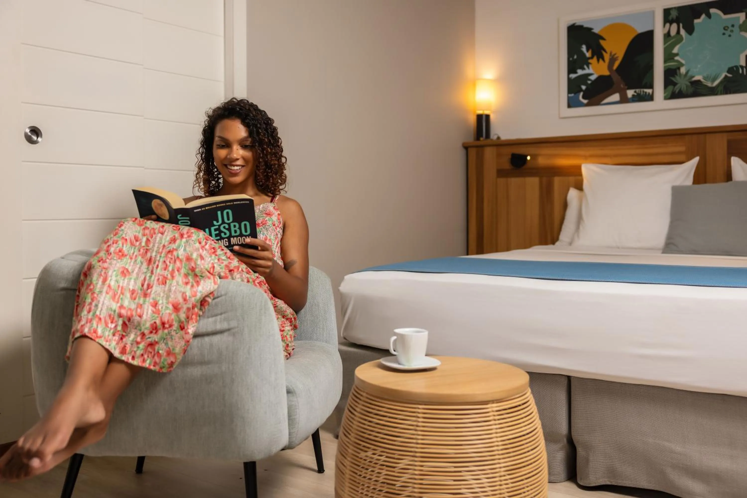 Living room, Bed in Hotel Le Boucan Canot