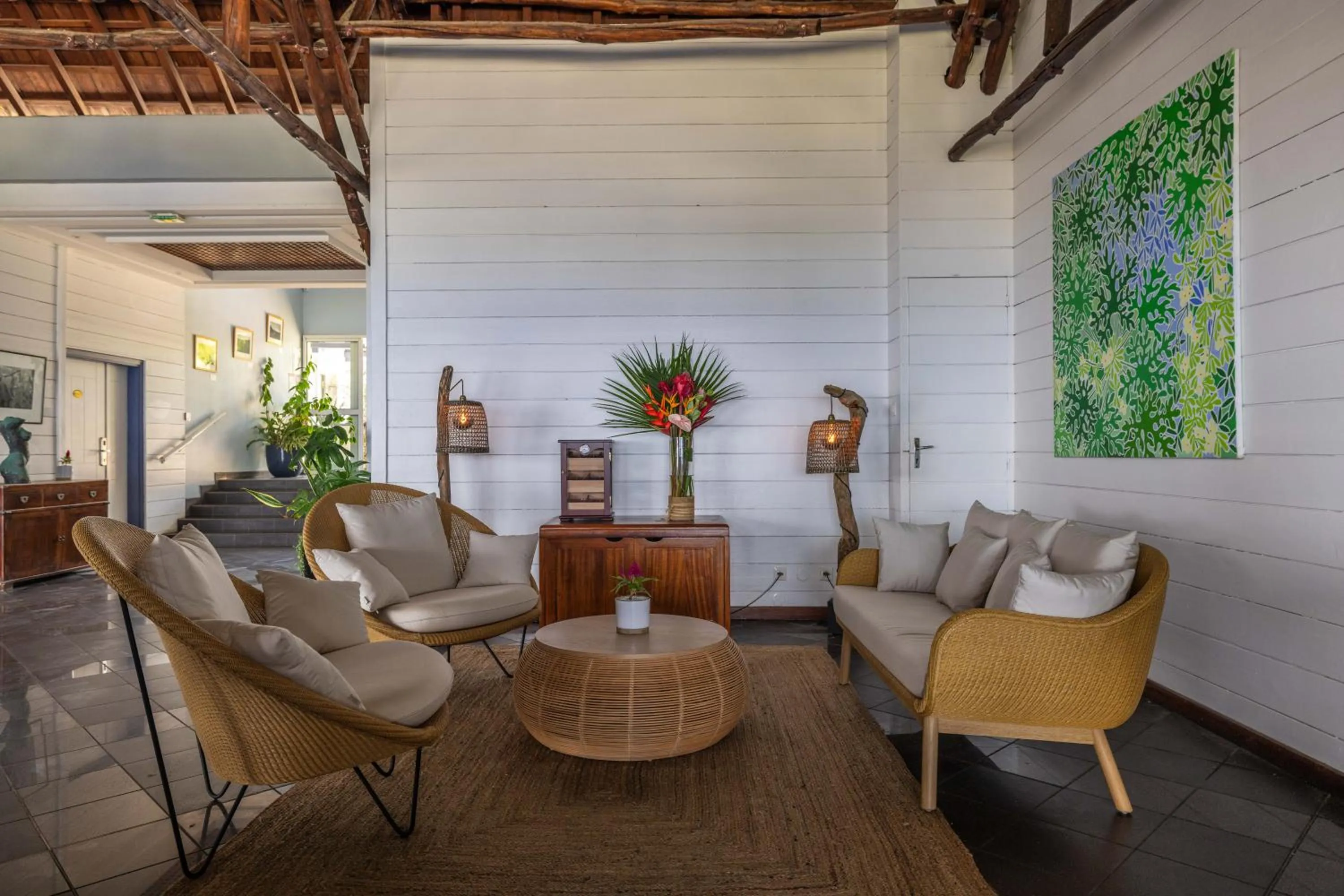 Living room in Hotel Le Boucan Canot