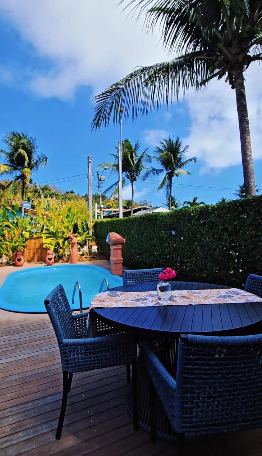 Pool view in Pousada Mar Aberto