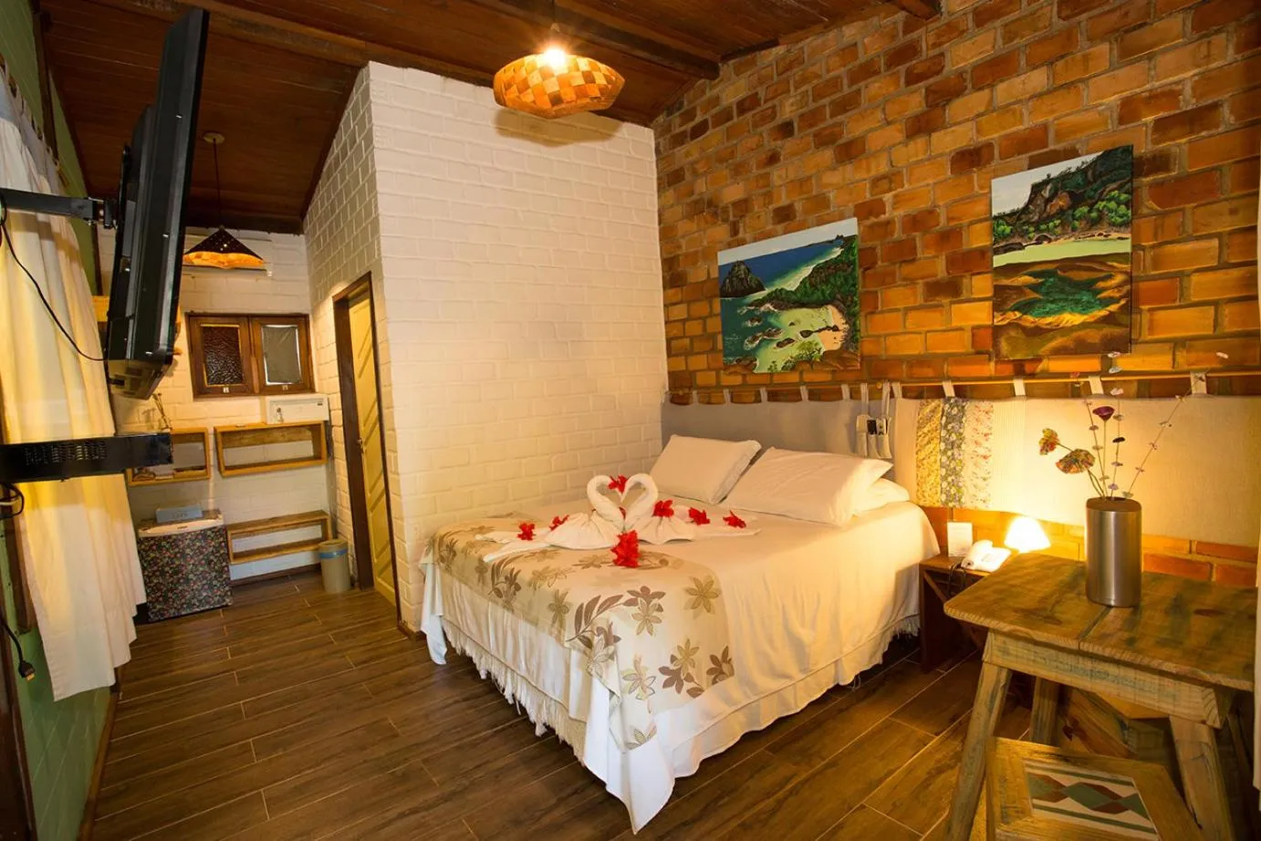 Bedroom, Bed in Pousada Mar Aberto