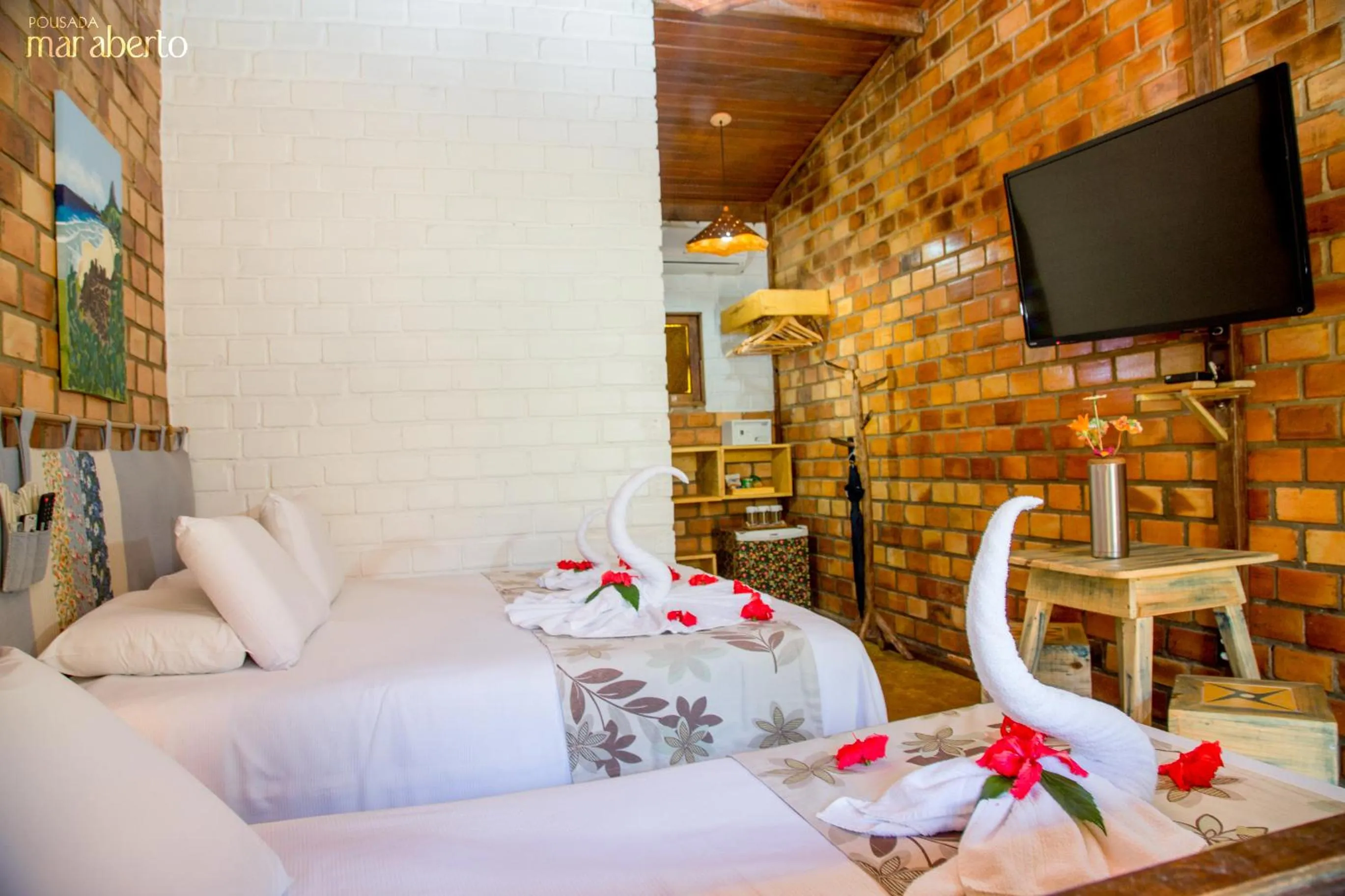 Bed in Pousada Mar Aberto