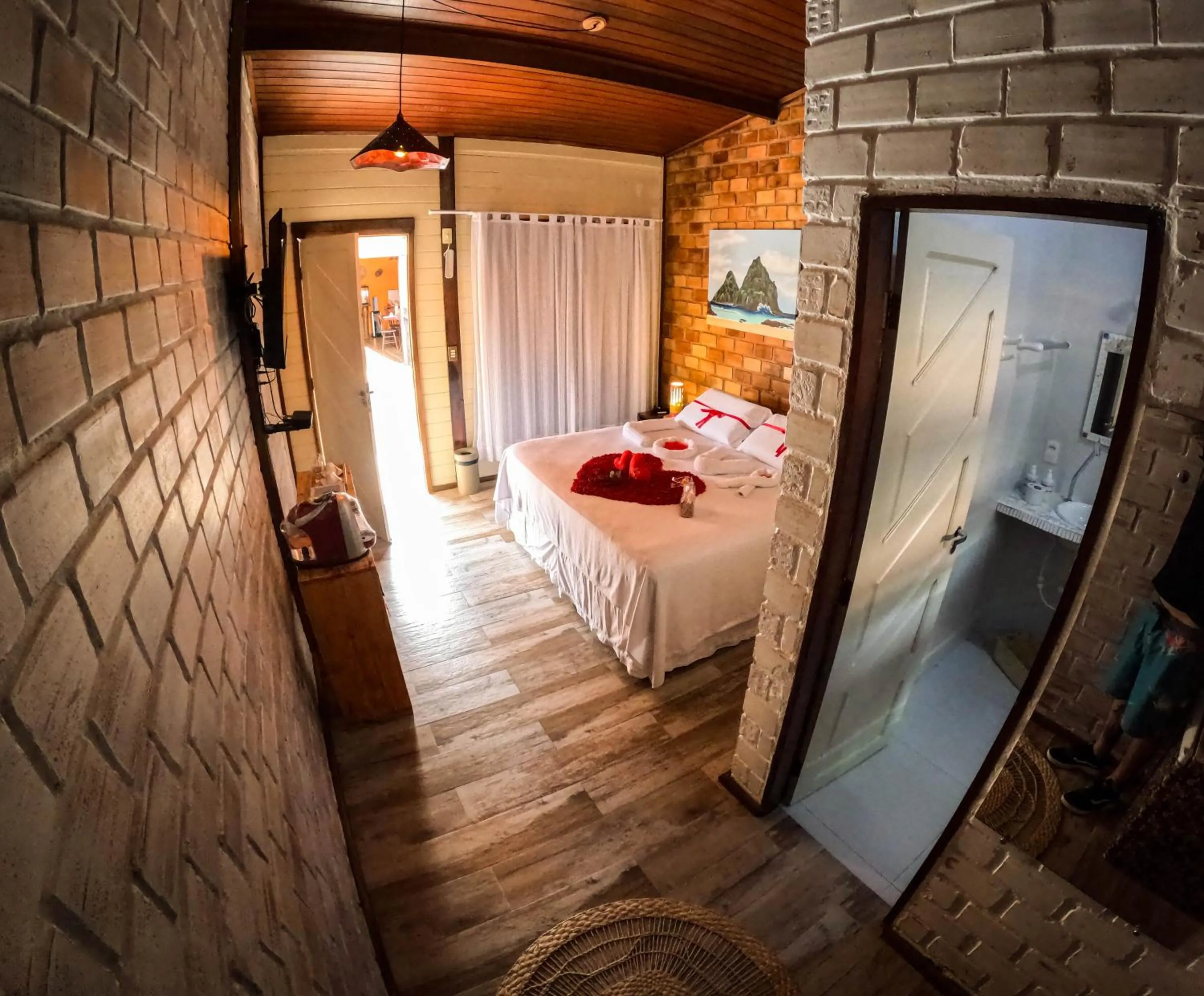 Bedroom, Bed in Pousada Mar Aberto