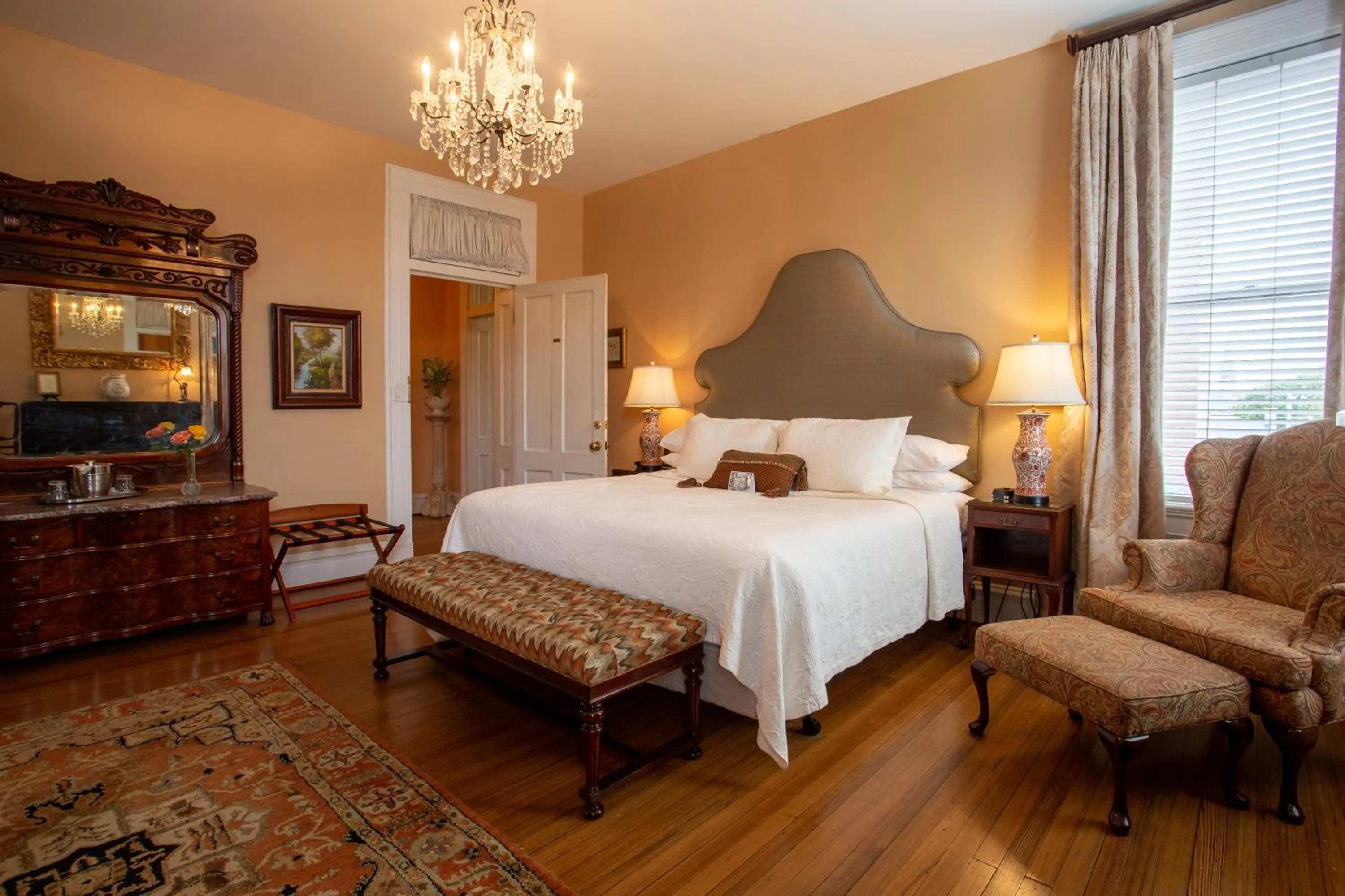 Bedroom, Bed in Kehoe House, Historic Inns of Savannah Collection